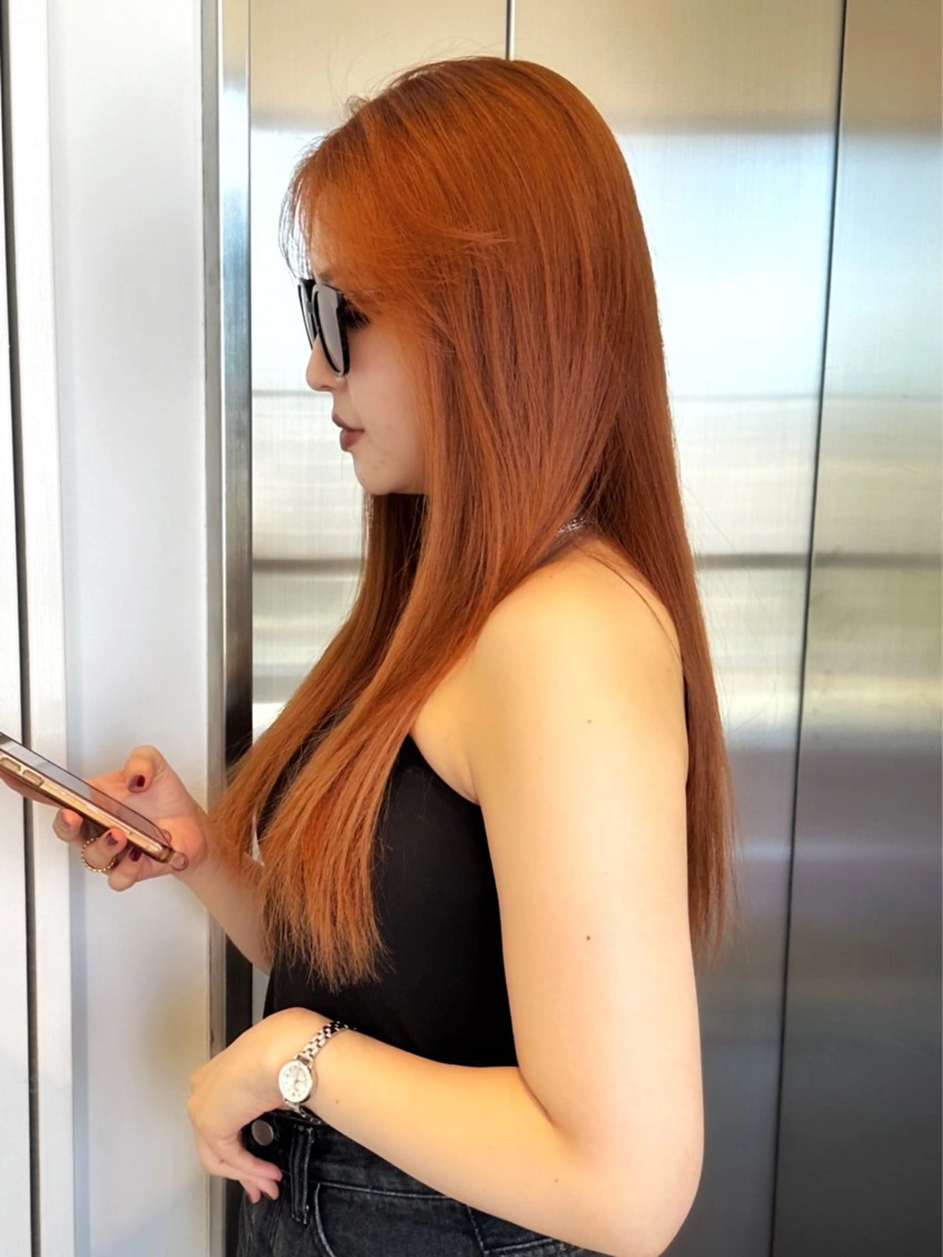 🪽ブリーチなしダブルカラー & 外部補修トリートメント🪽オレンジブラウン/ピンクブラウン/艶カラー/カシスカラーの写真