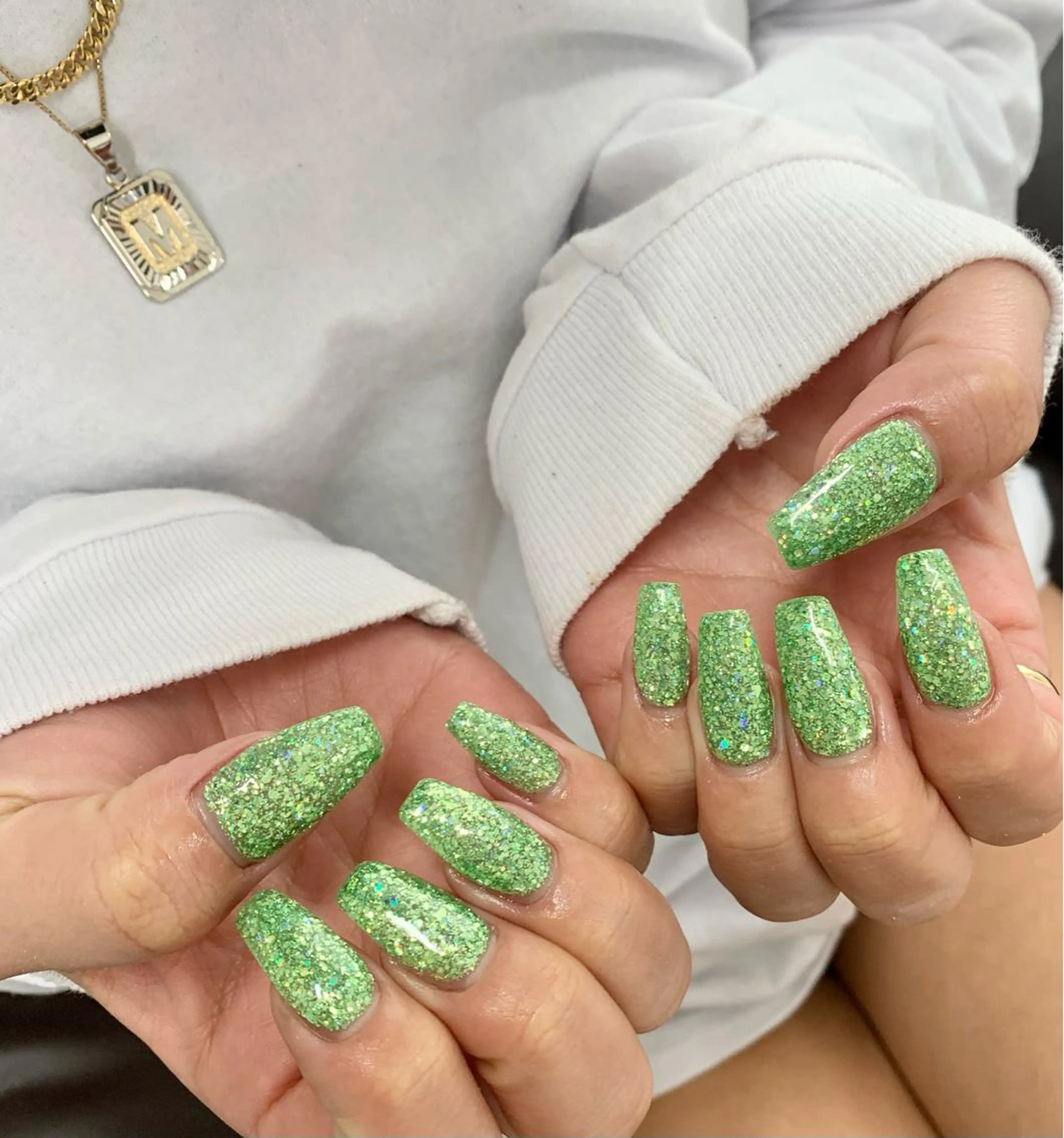 ネイル キラキラネイル ラメ(グリッター) ワンカラーネイル pu muのネイルデザイン