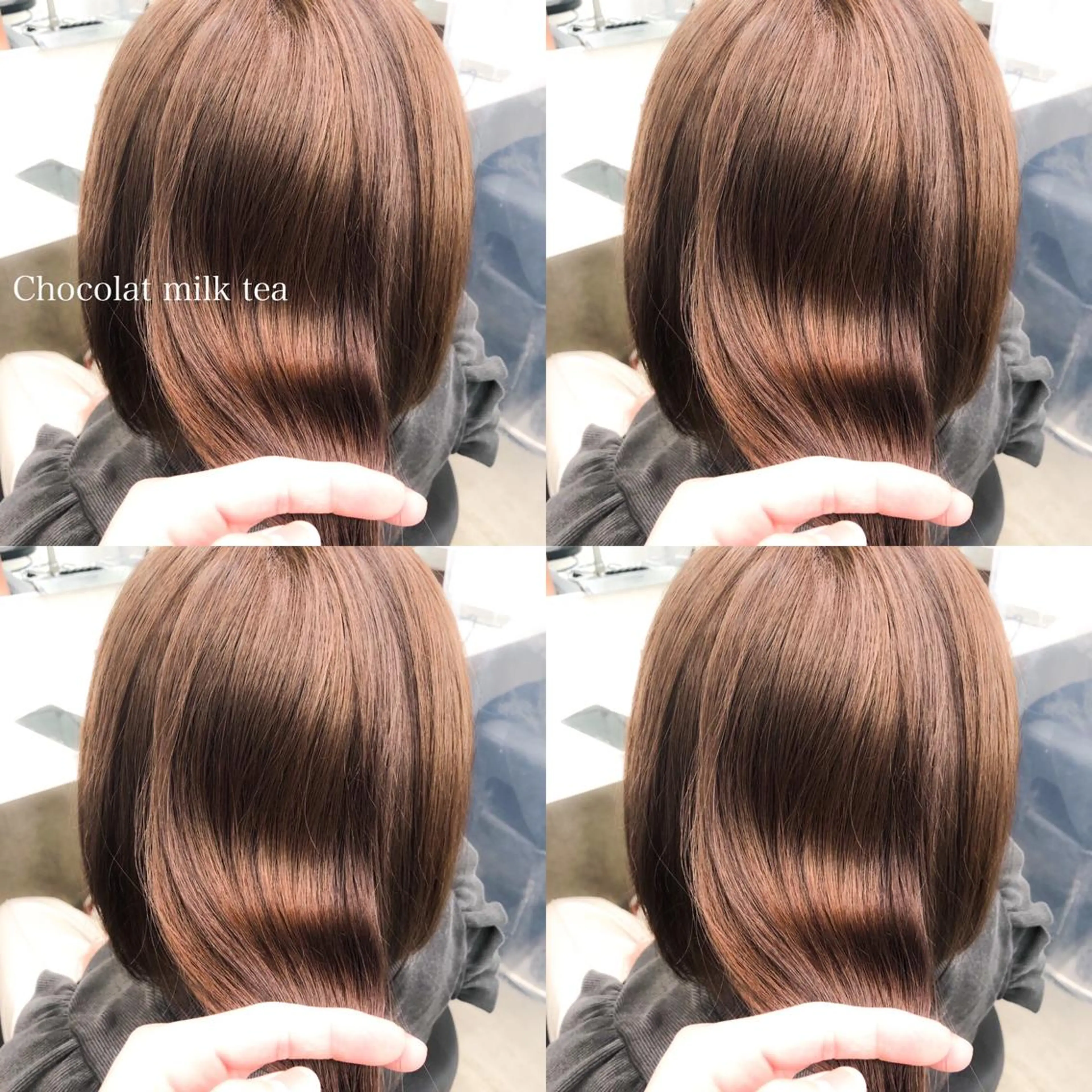 セミロング カラー カット ヘアカラー トリートメント ハイトーン×レイヤー カットTAKUMIのヘアスタイル