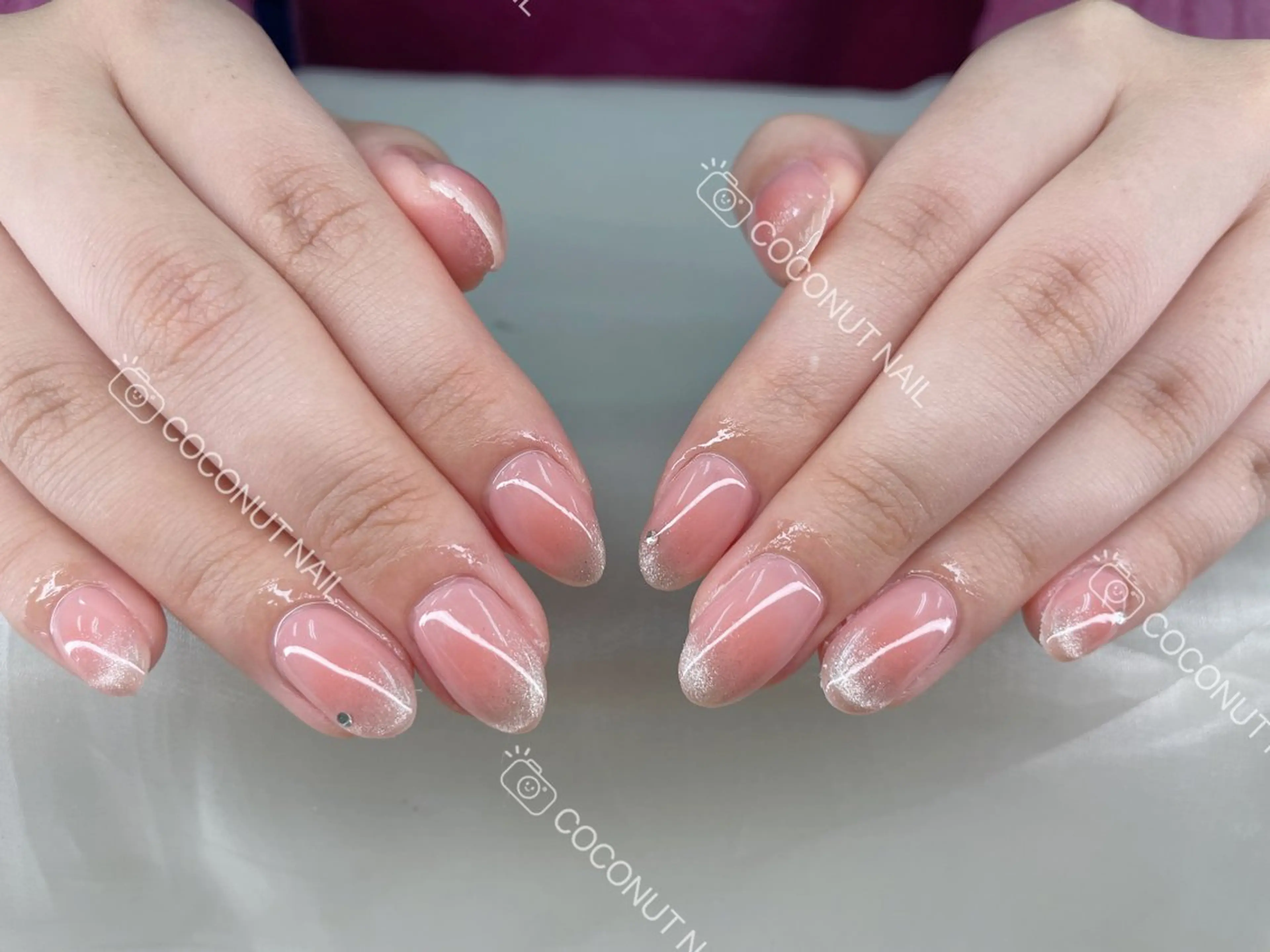ネイル べっ甲ネイル フレンチネイル キラキラネイル マグネットネイル 大理石ネイル(マーブル) ハンドネイル 神田 ココナッツのネイルデザイン