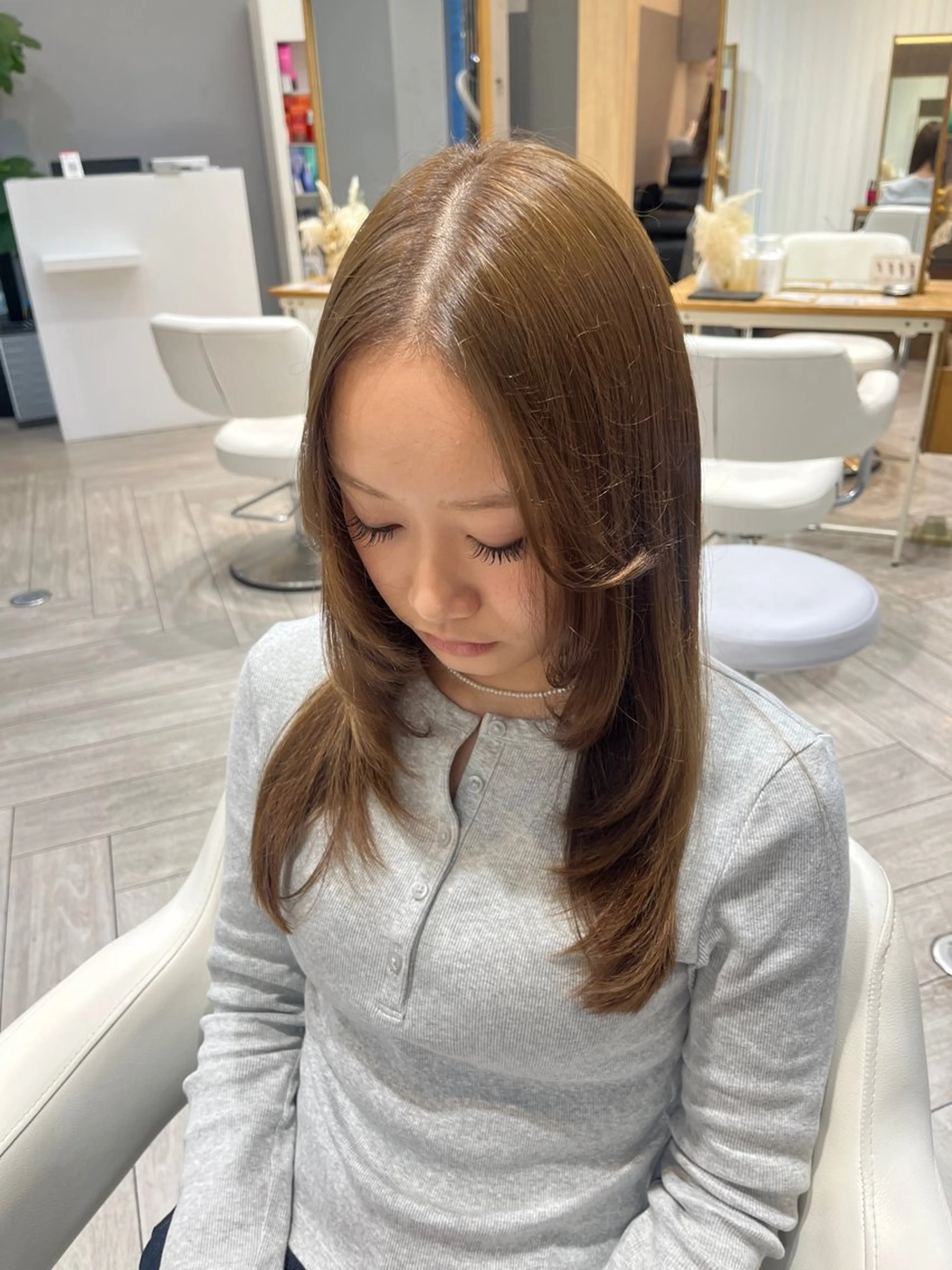 ロング カット ヘアカラー トリートメント AVANCE. chisatoのヘアスタイル