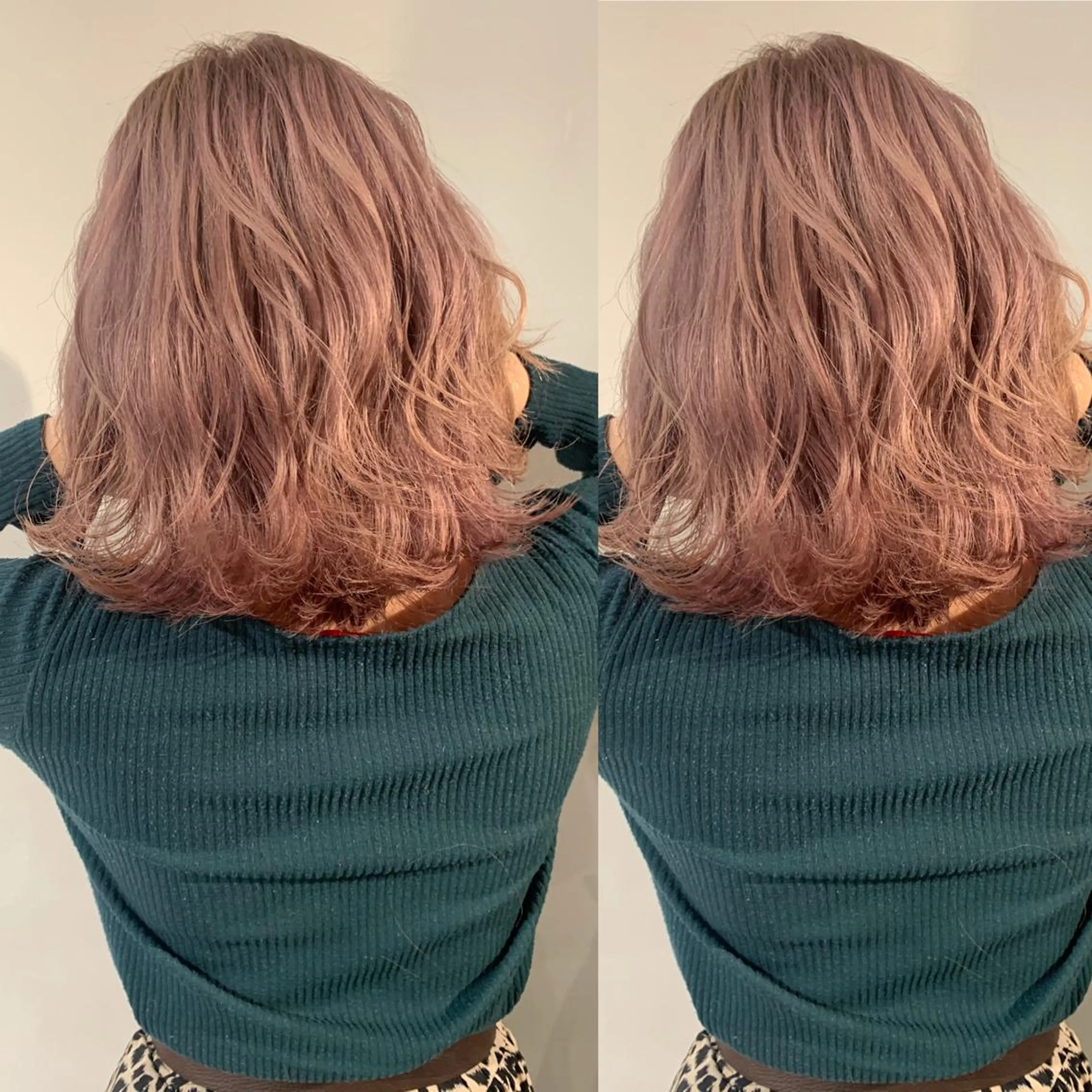 セミロング カラー ピンクカラー カット ヘアカラー トリートメント ヘアセット ✨艶ブリーチカラー ✨四ノ宮裕己のヘアスタイル