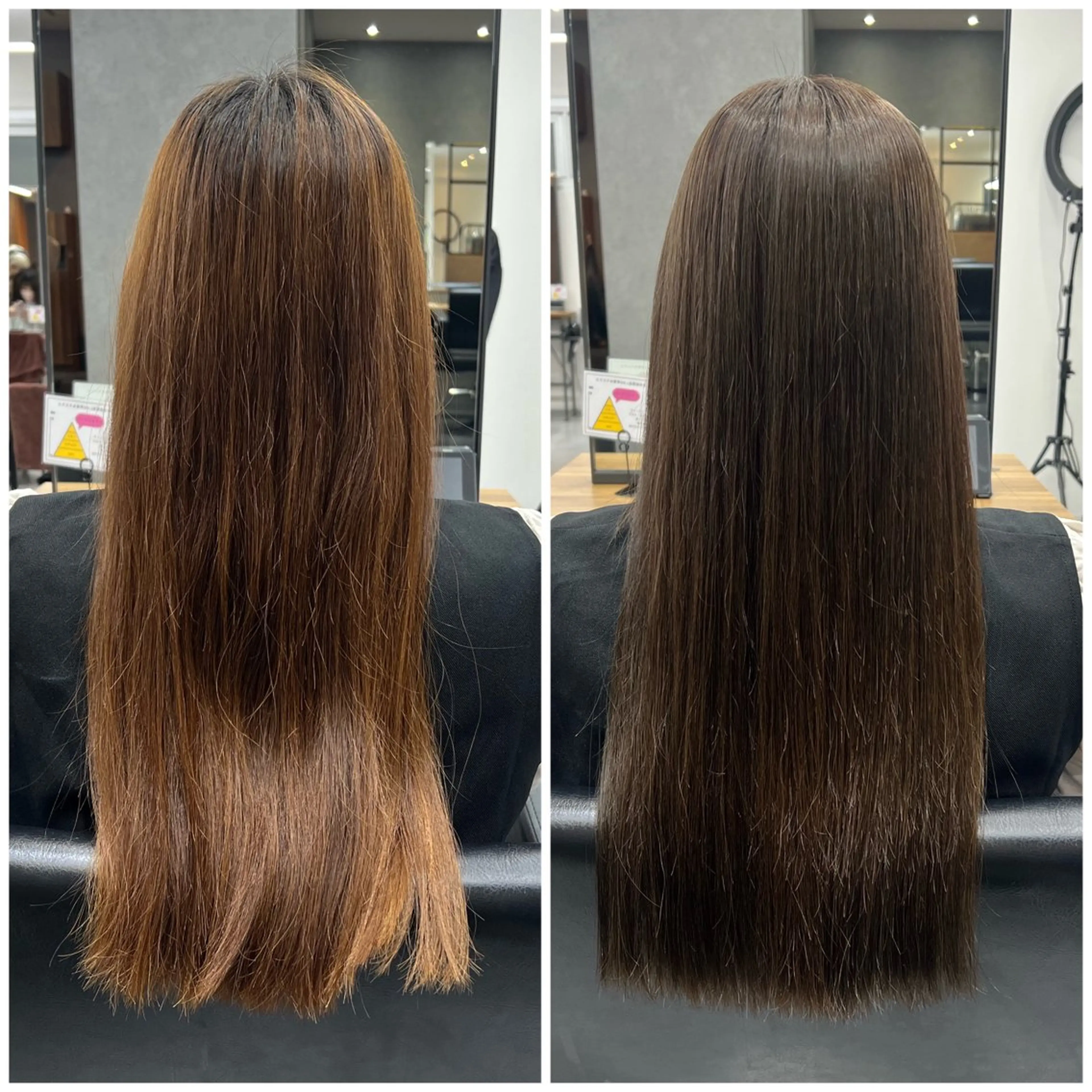 ロング カラー ブラウンカラー 透明感カラー グレージュ 縮毛矯正 ショート/ウルフ カットモデル募集のヘアスタイル