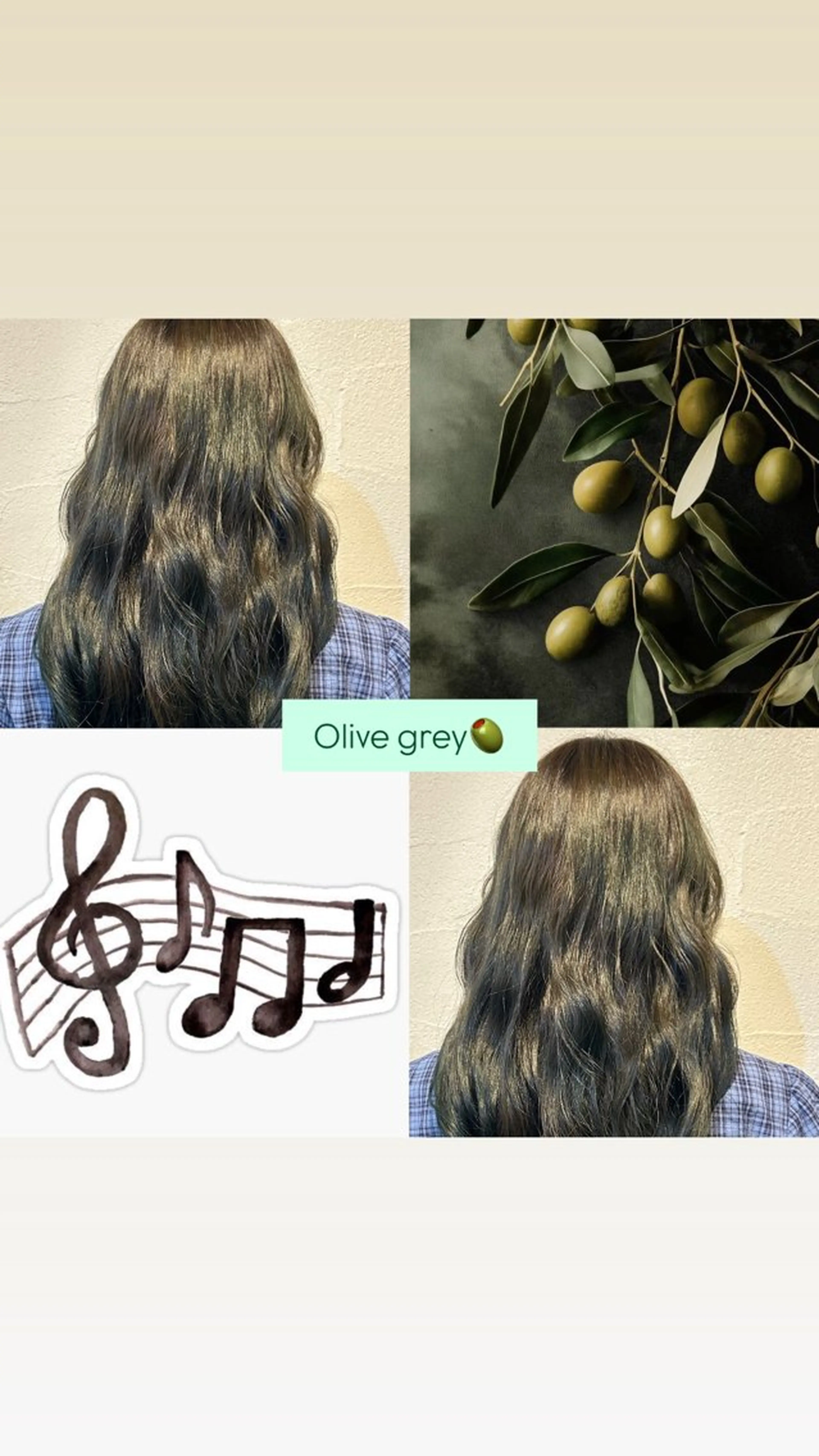 ロング カラー グレージュ オリーブグレージュ オリーブグレー 半澤 亜実🪐/縮毛矯正のヘアスタイル