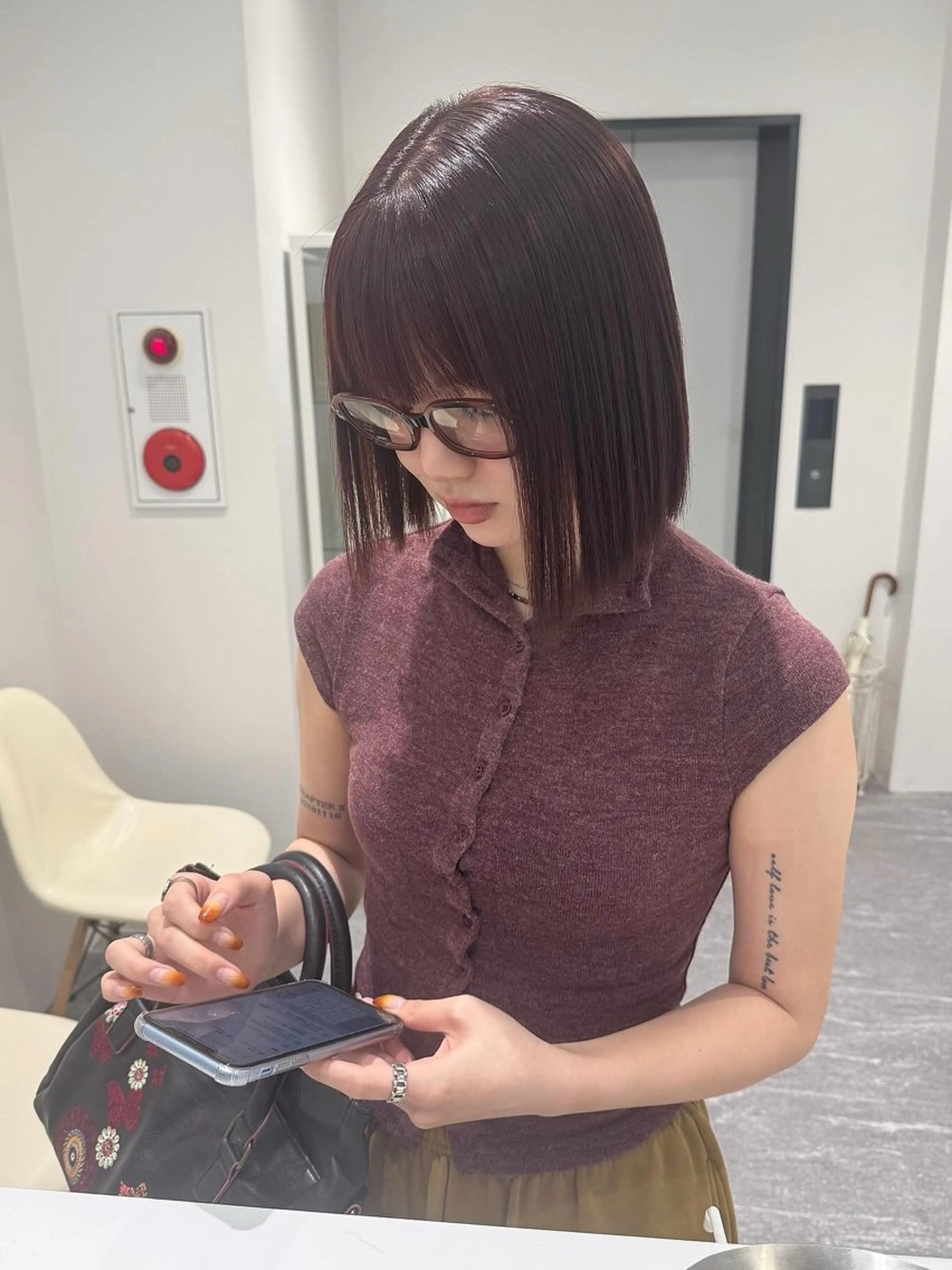 ショート カット ヘアカラー トリートメント 柔らかい透明感カラー 🎀maria🎀のヘアスタイル