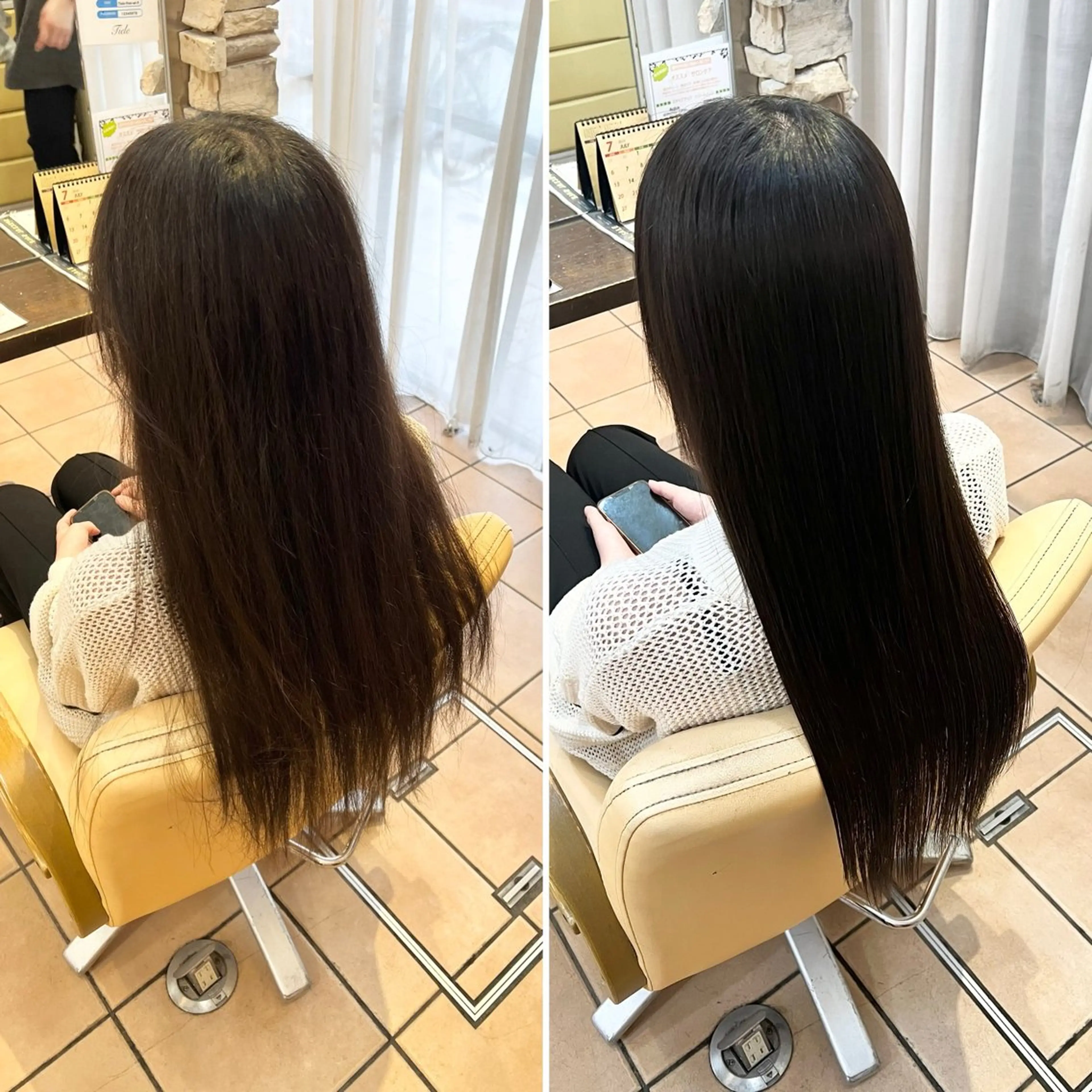 ロング 酸性ストレート 縮毛矯正 地毛風ストレート ⚡️下ノ村柊斗⚡️のヘアスタイル