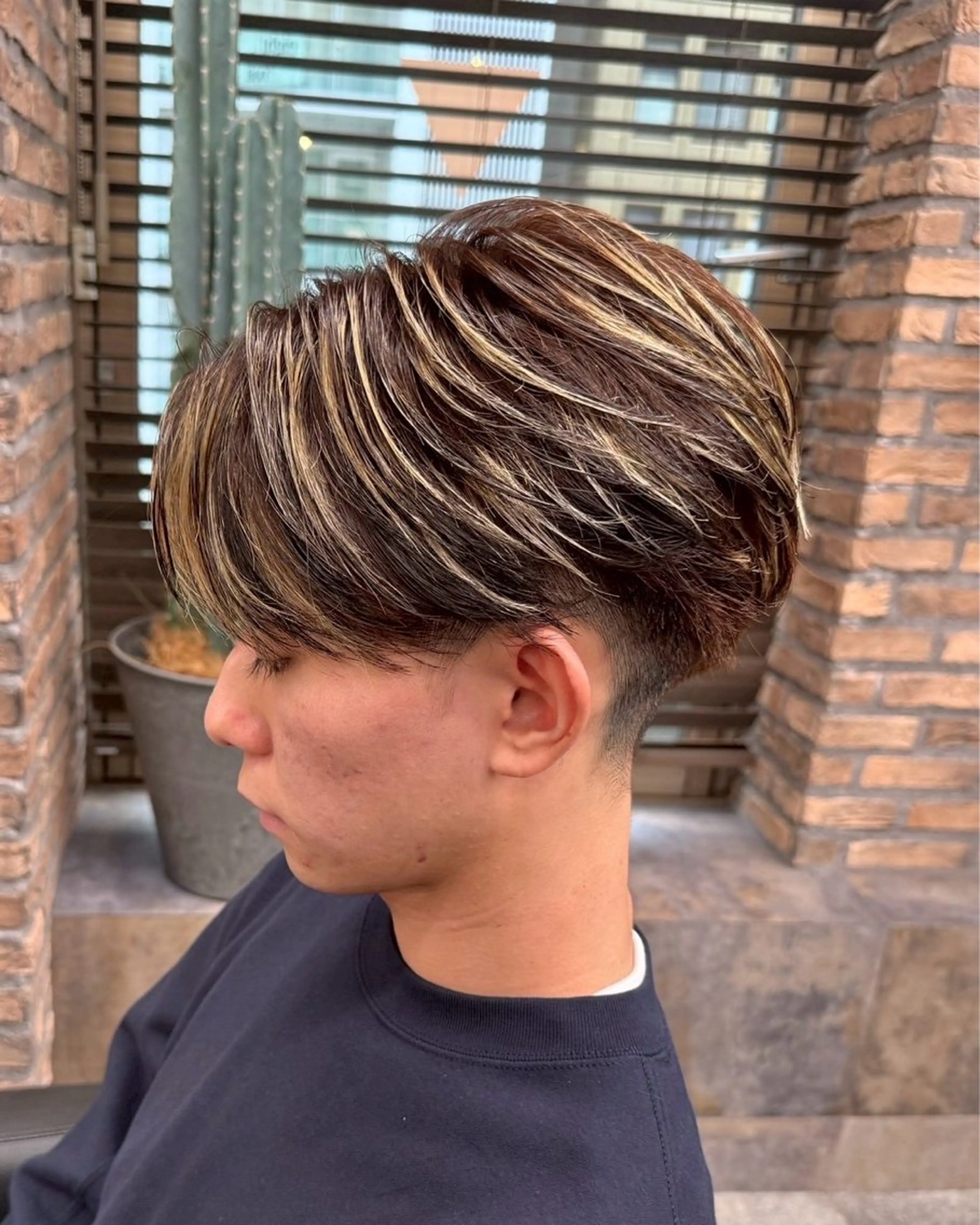 ショート カラー パーマ ヘアアレンジ メンズ キッズ メンズパーマ 小顔カット ニュアンスパーマ なんじょう せなのヘアスタイル