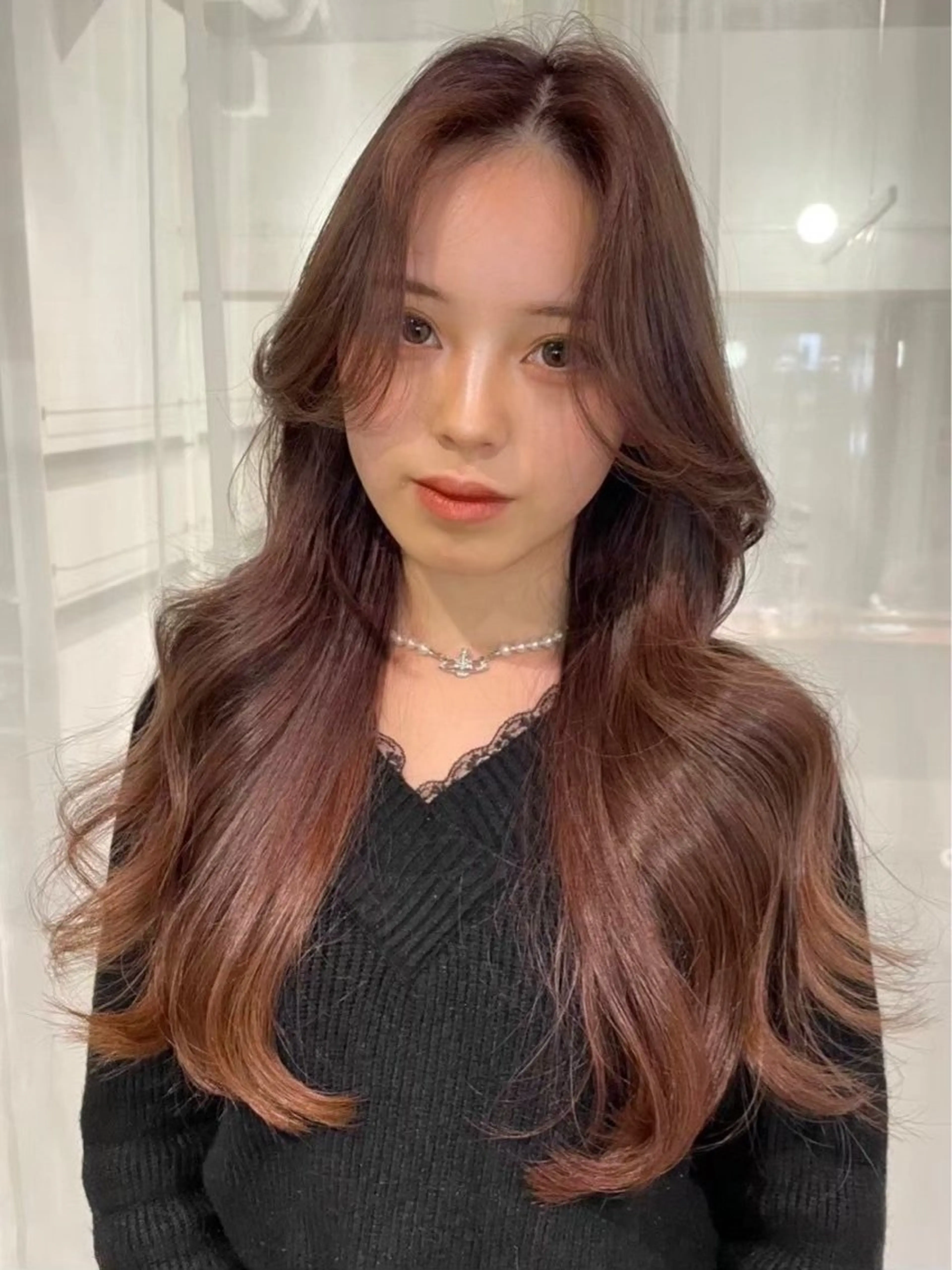 ロング ヘアカラー トリートメント レビジュヘア 京都/桂のヘアスタイル