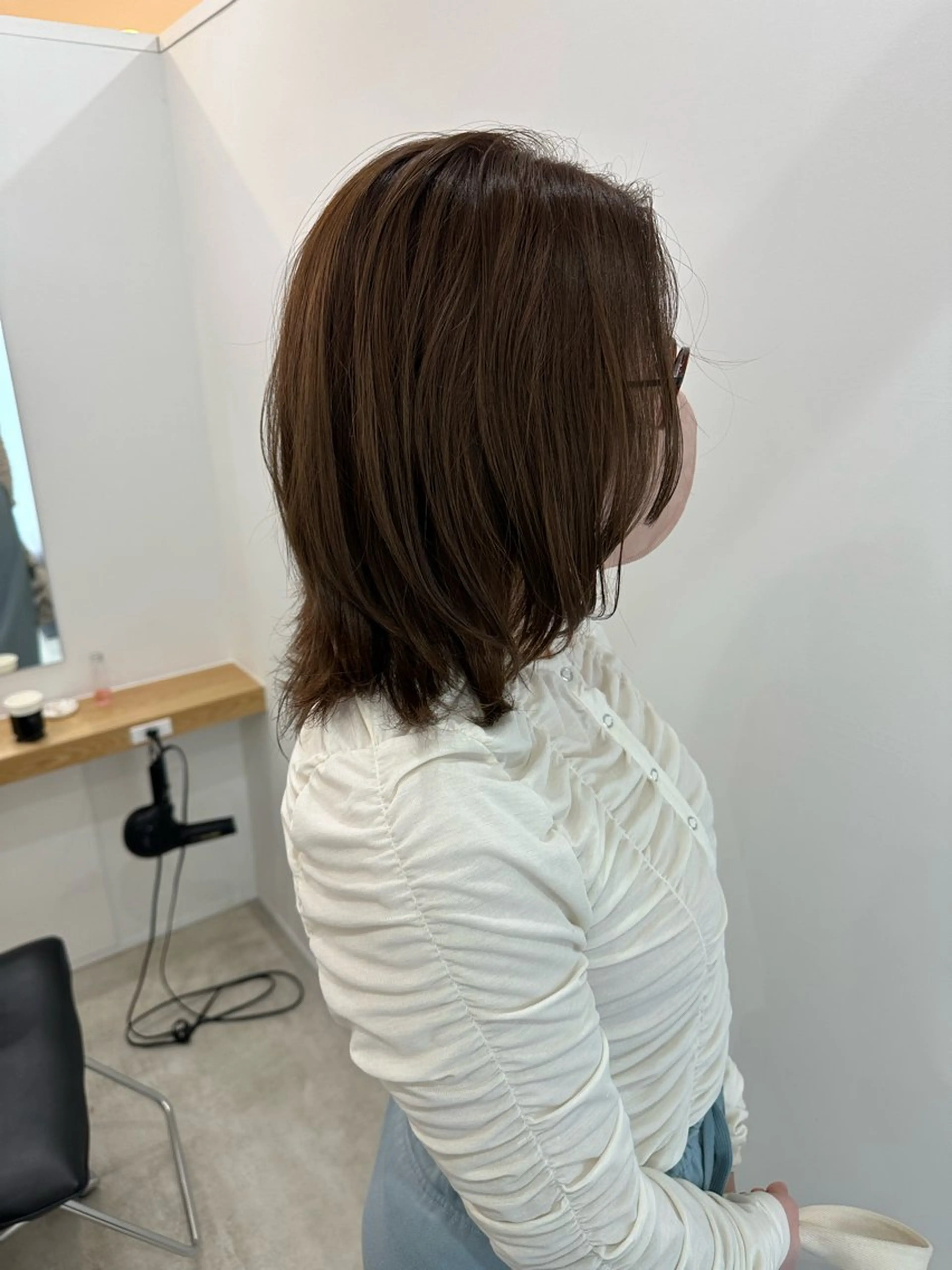 ミディアム カラー カット ヘアカラー トリートメント レイヤー/ナチュラル 💐nao.のヘアスタイル
