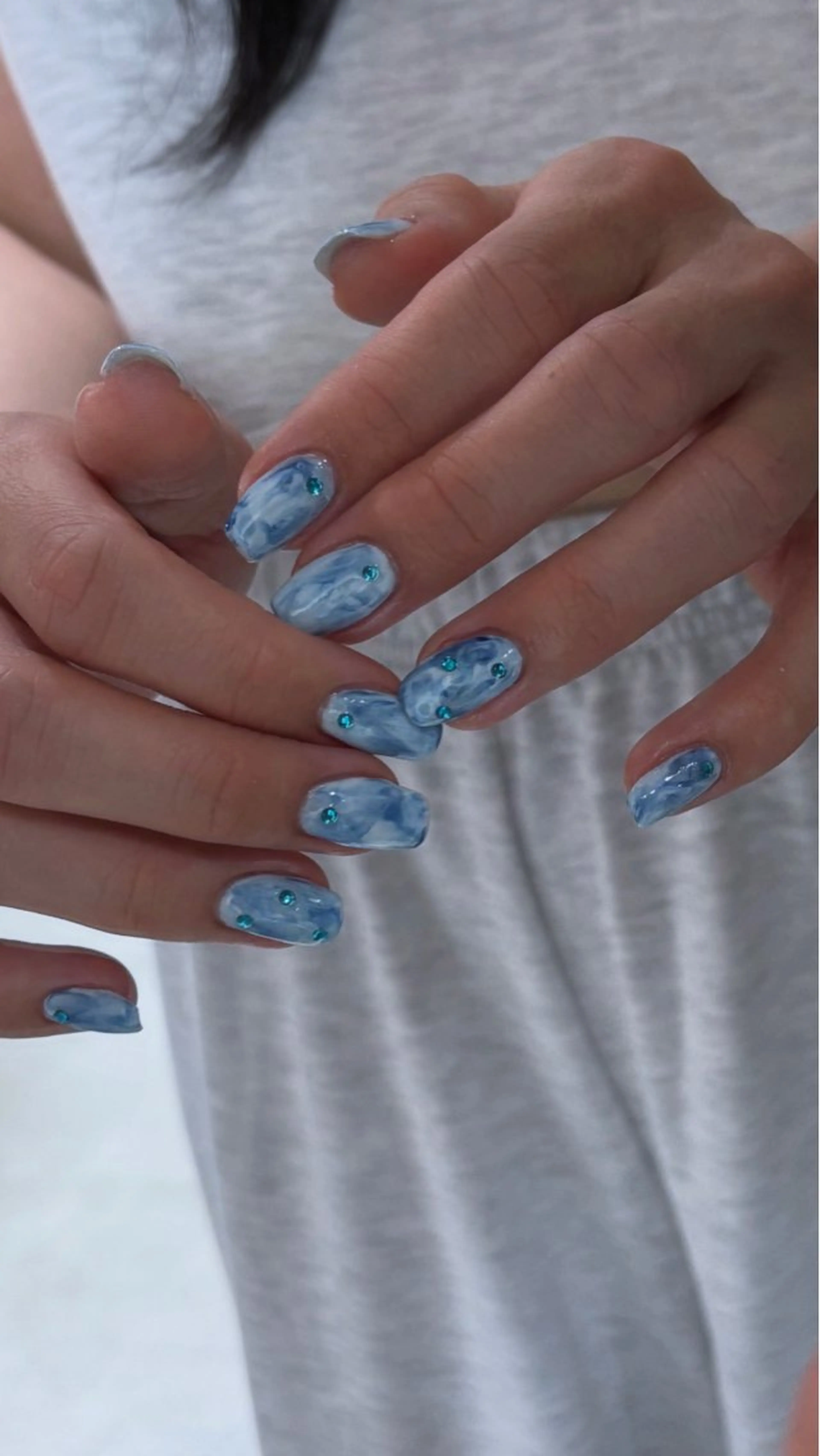 ネイル 大理石ネイル(マーブル) ハンドネイル saki 大阪市平野区ネイルのネイルデザイン