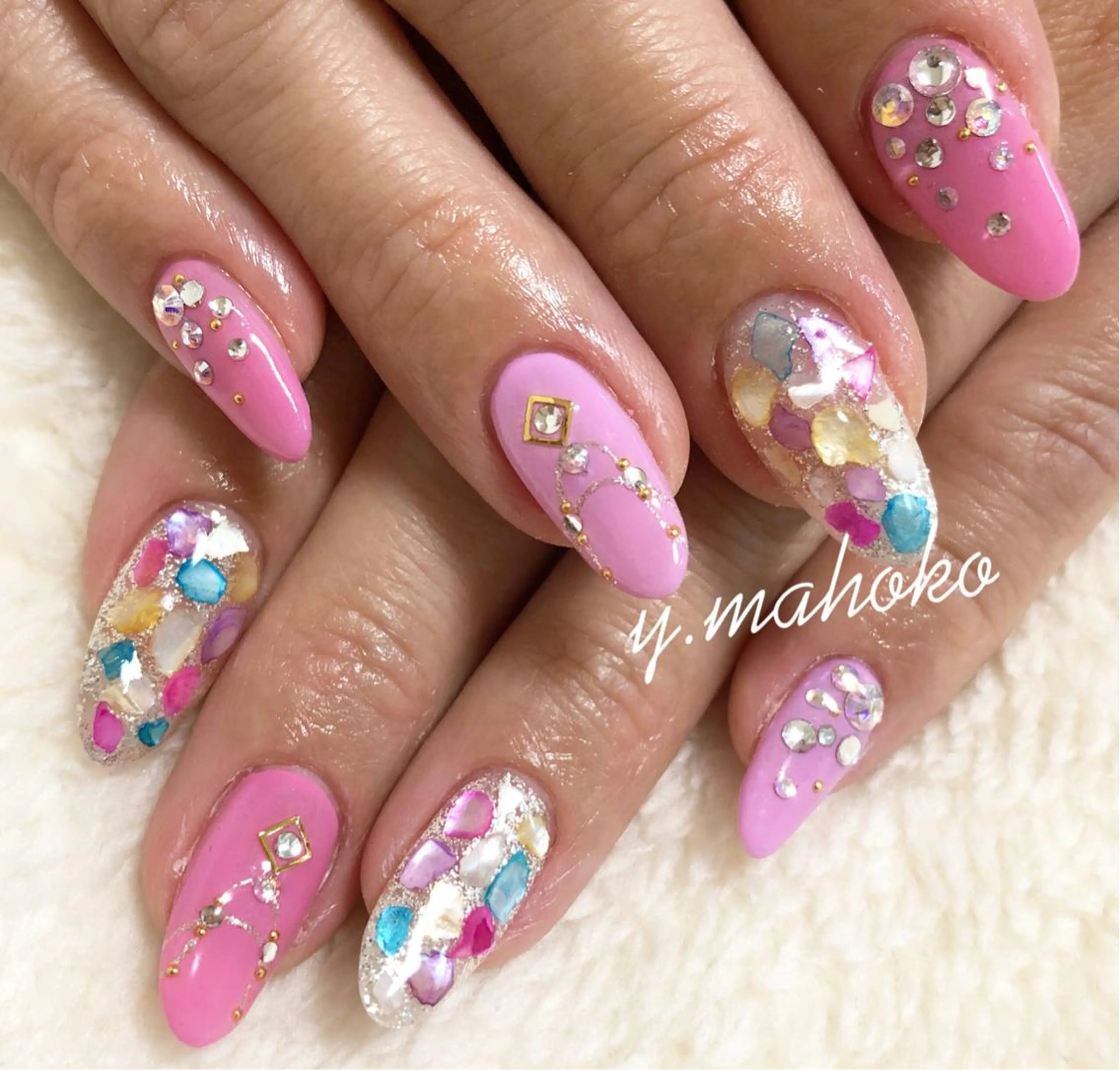 ネイル ハンドネイル She nail studio 原宿所属・パラジェル有/ スカルプ/mahoのネイルデザイン