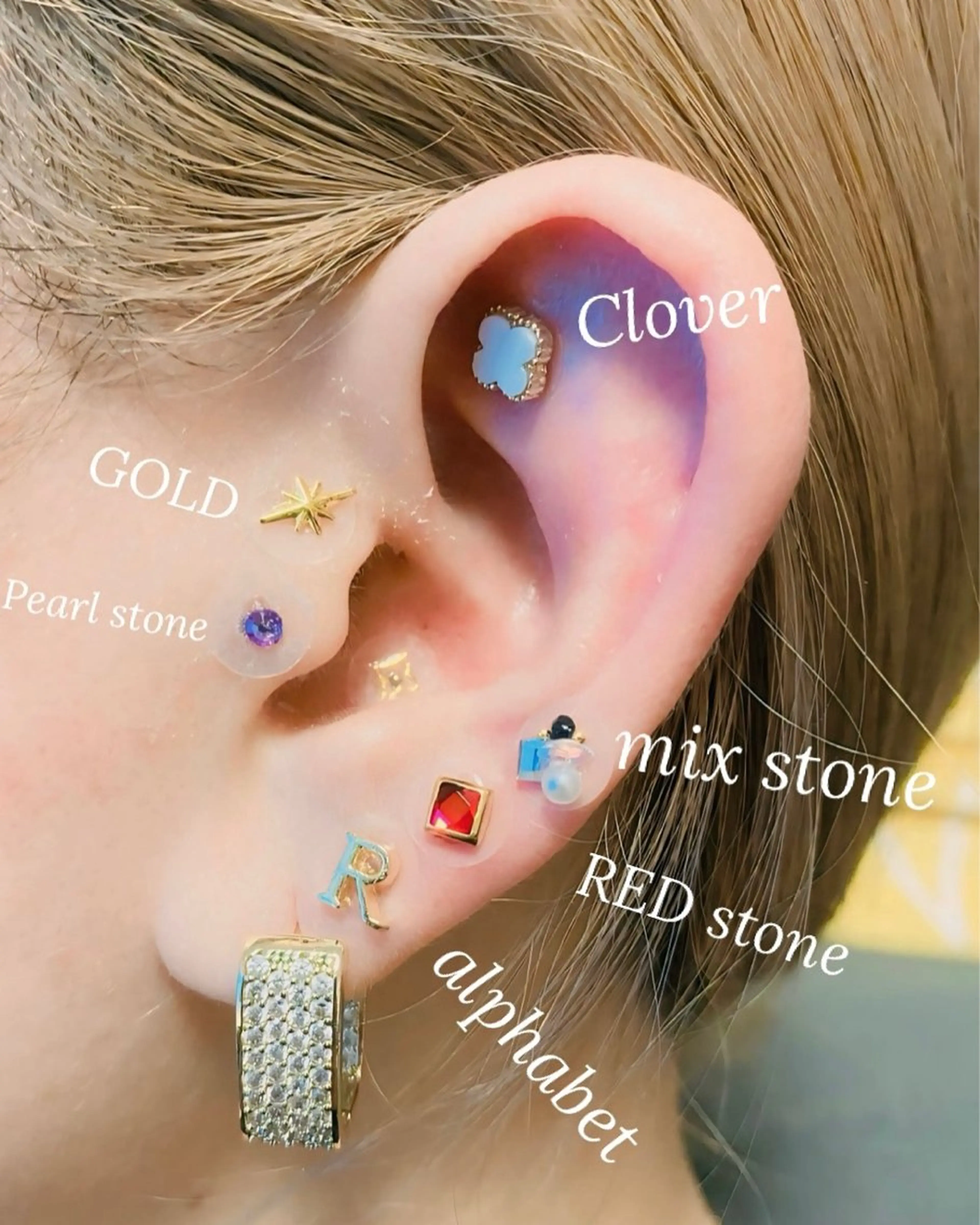 【耳ツボジュエリー12粒】小顔・美肌・肩こりケアにも◎ 2,500円〜の写真