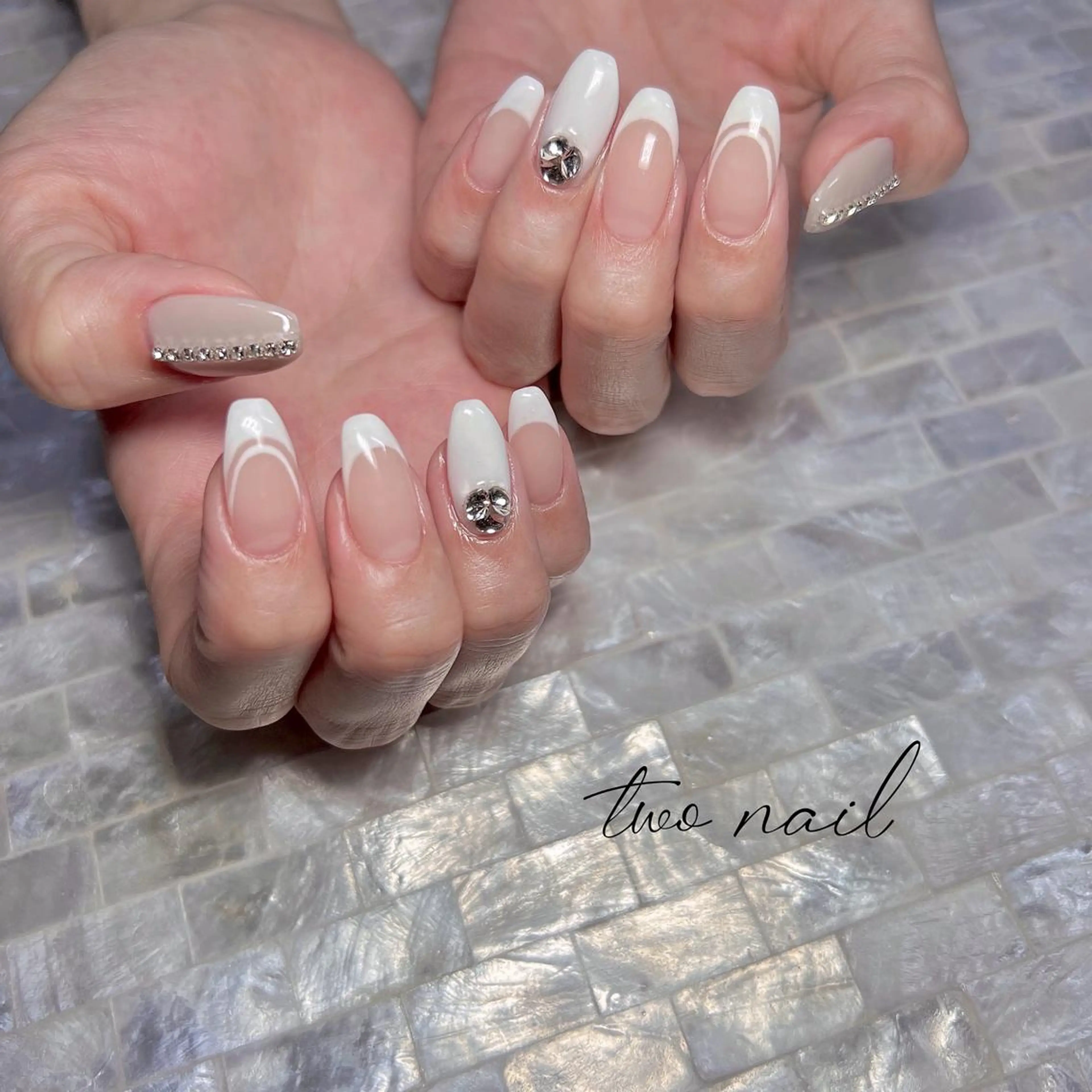 ネイル アートネイル フットネイル ハート ニュアンスネイル オフィスネイル two nailのネイルデザイン