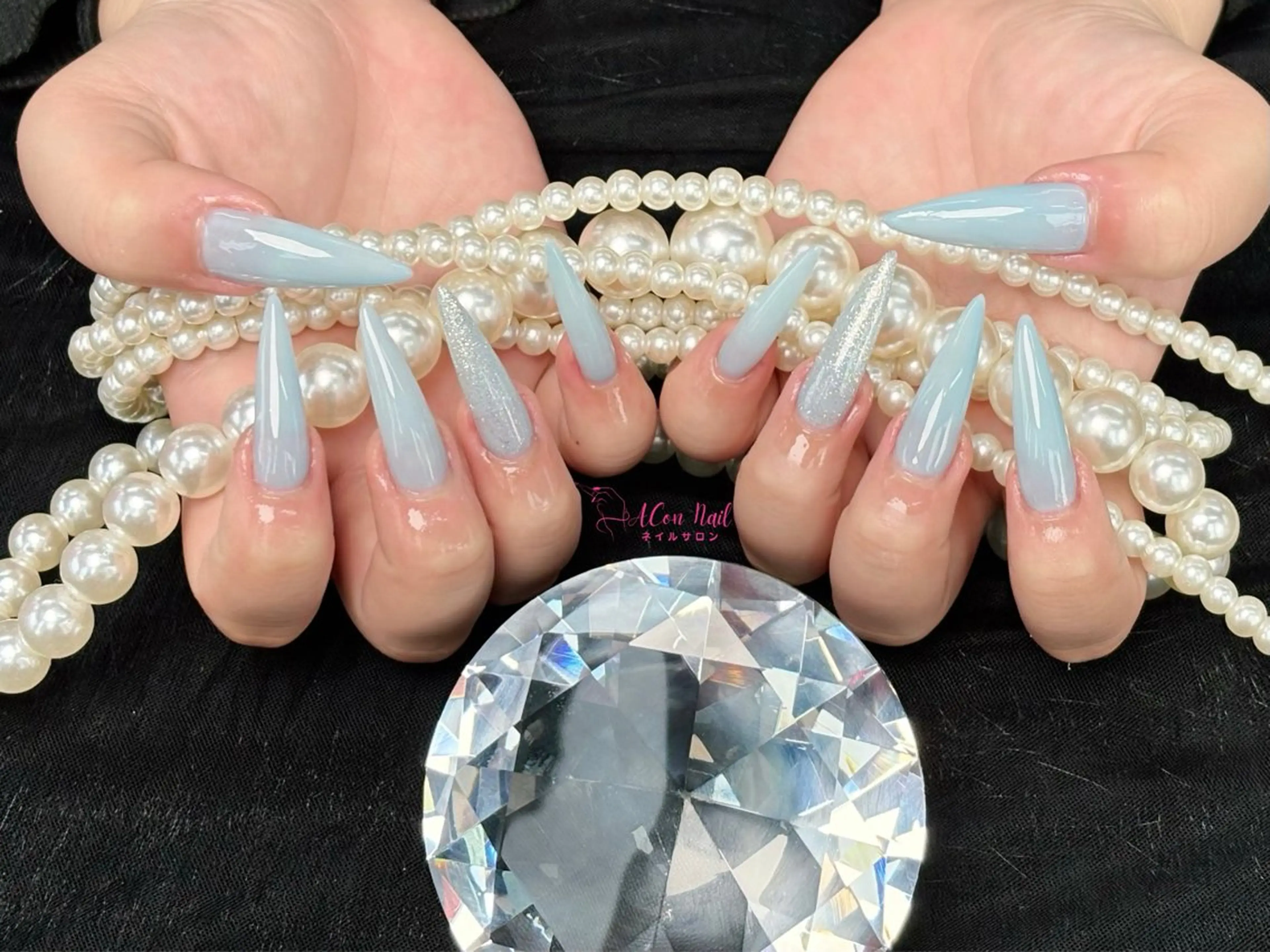 ネイル 桜ネイル 長さ出し フラワーネイル フレンチネイル ジェルネイル ACon NailSalonのネイルデザイン