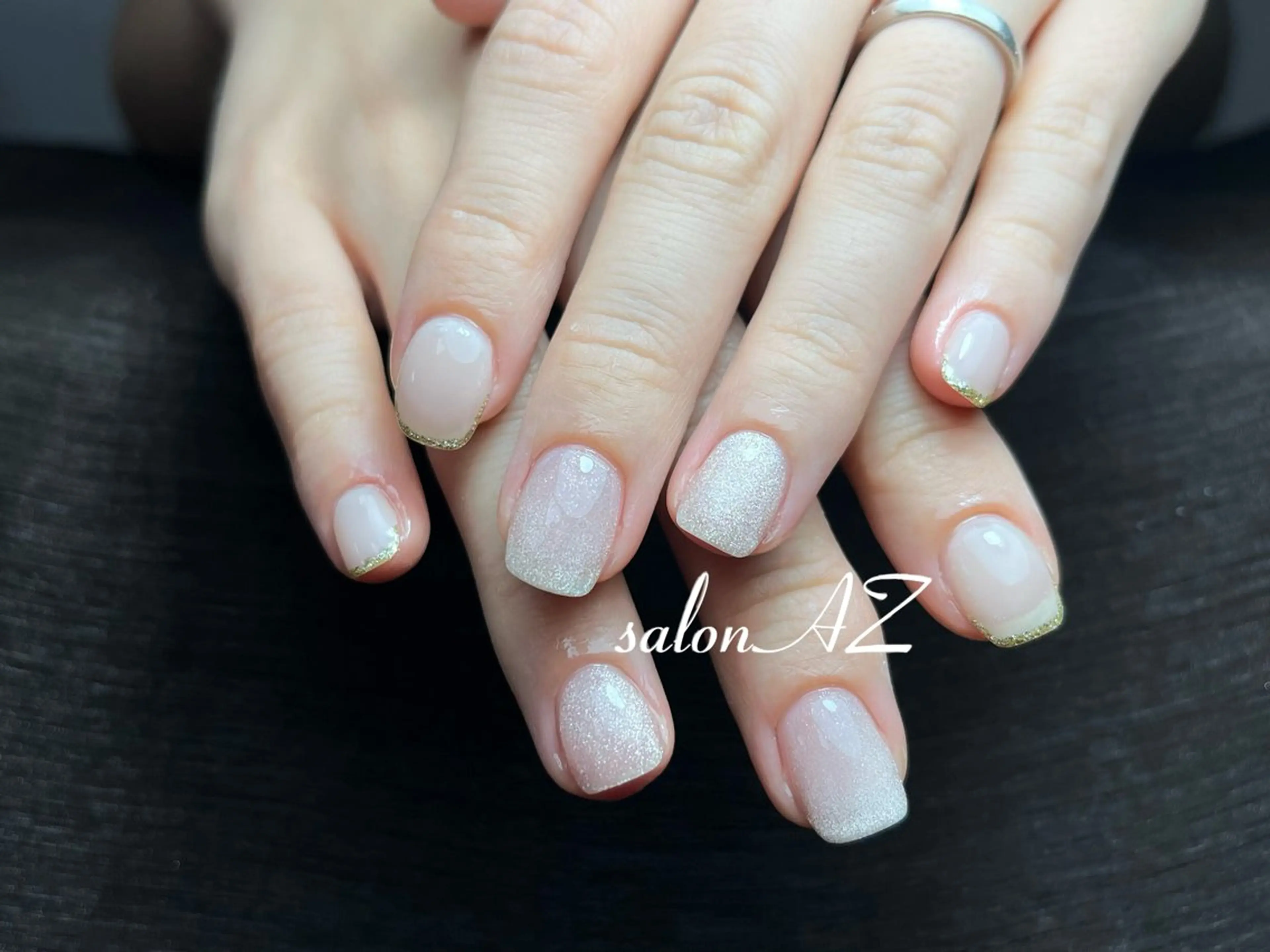 ネイル アートネイル 長さ出し フットネイル フレンチネイル ジェルネイル salon AZのネイルデザイン