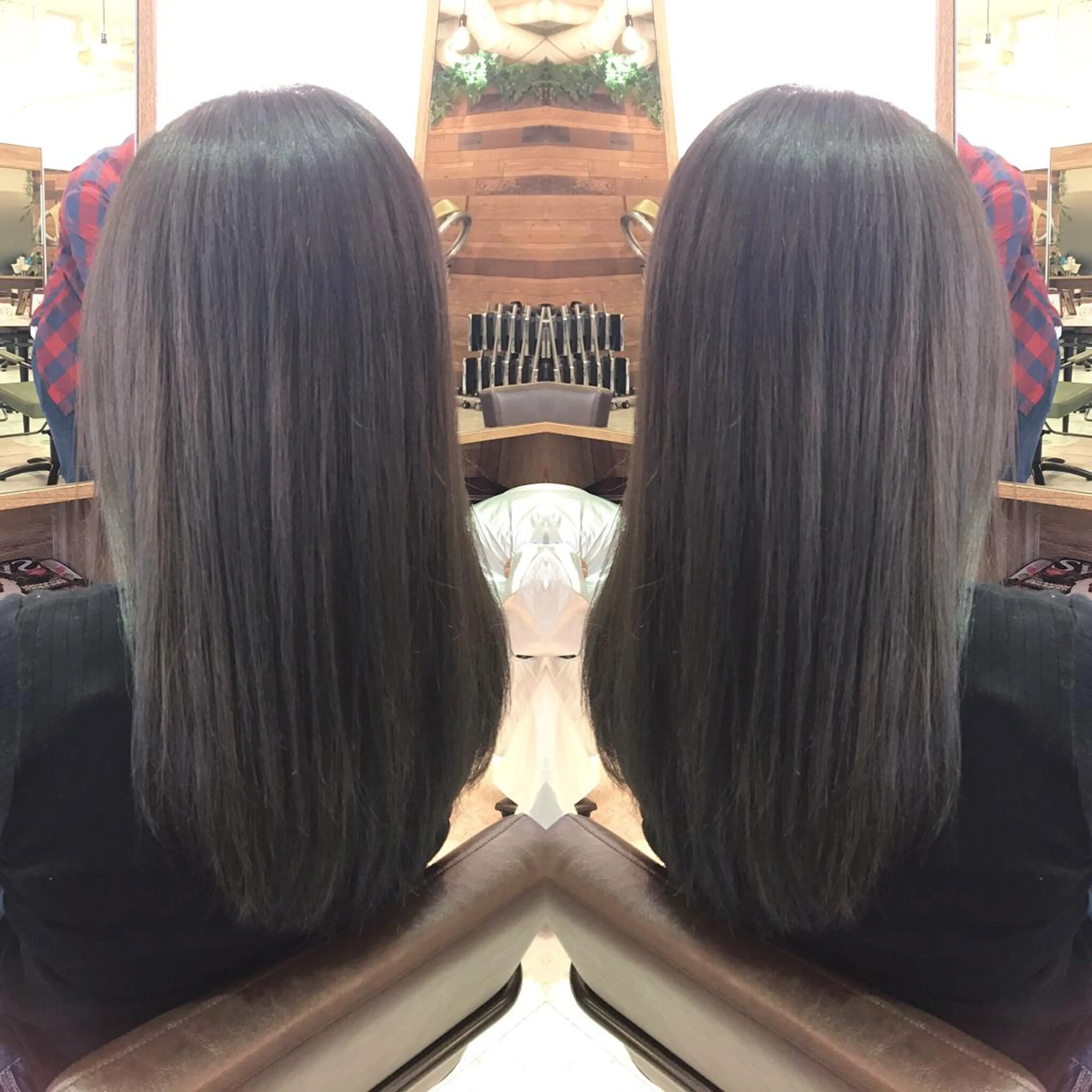 セミロング カラー グレージュ イルミナカラー 青木 茂樹⭐️ 透明感カラーのヘアスタイル