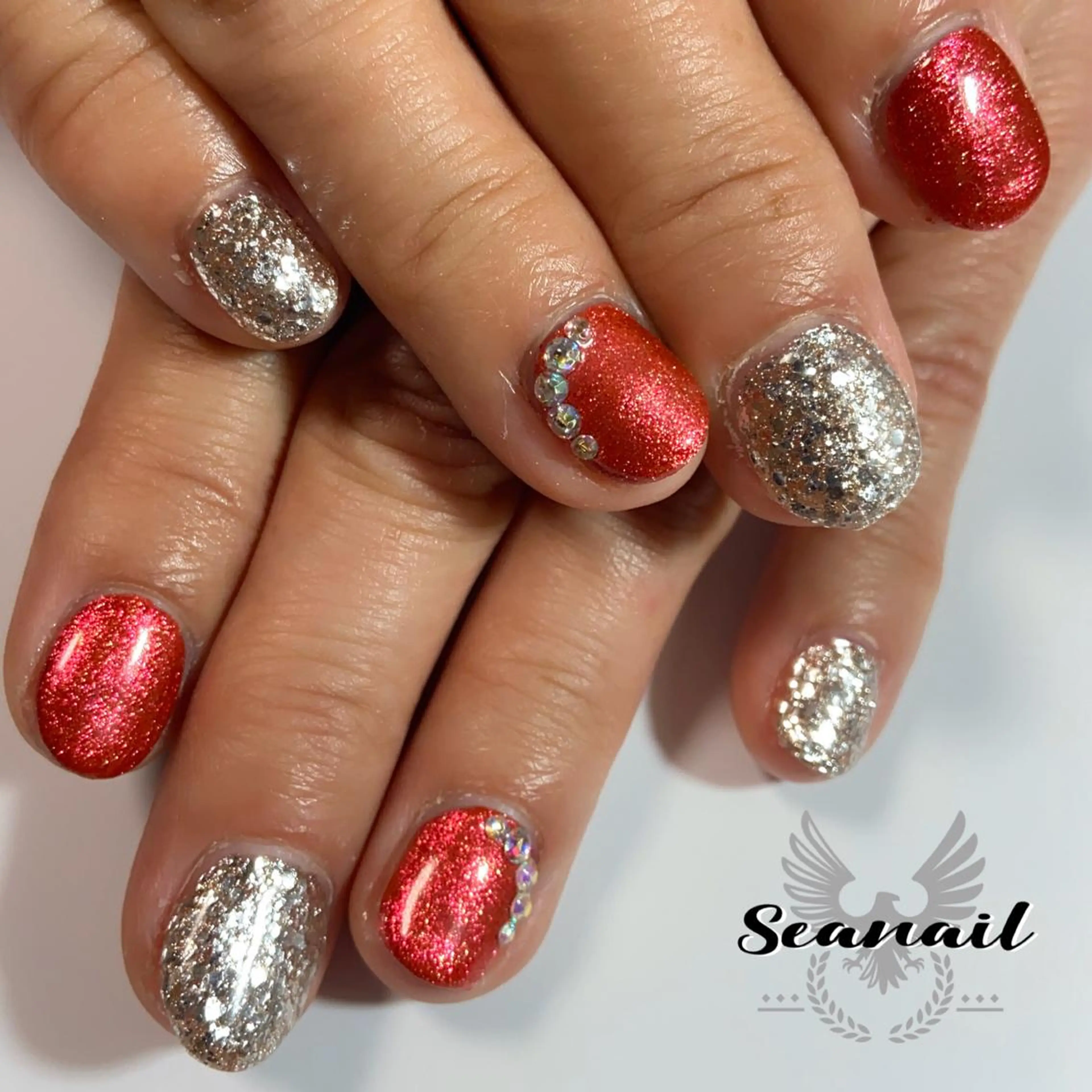 ネイル アートネイル フットネイル ジェルネイル キラキラネイル ラメ(グリッター) 小尾 栞のネイルデザイン