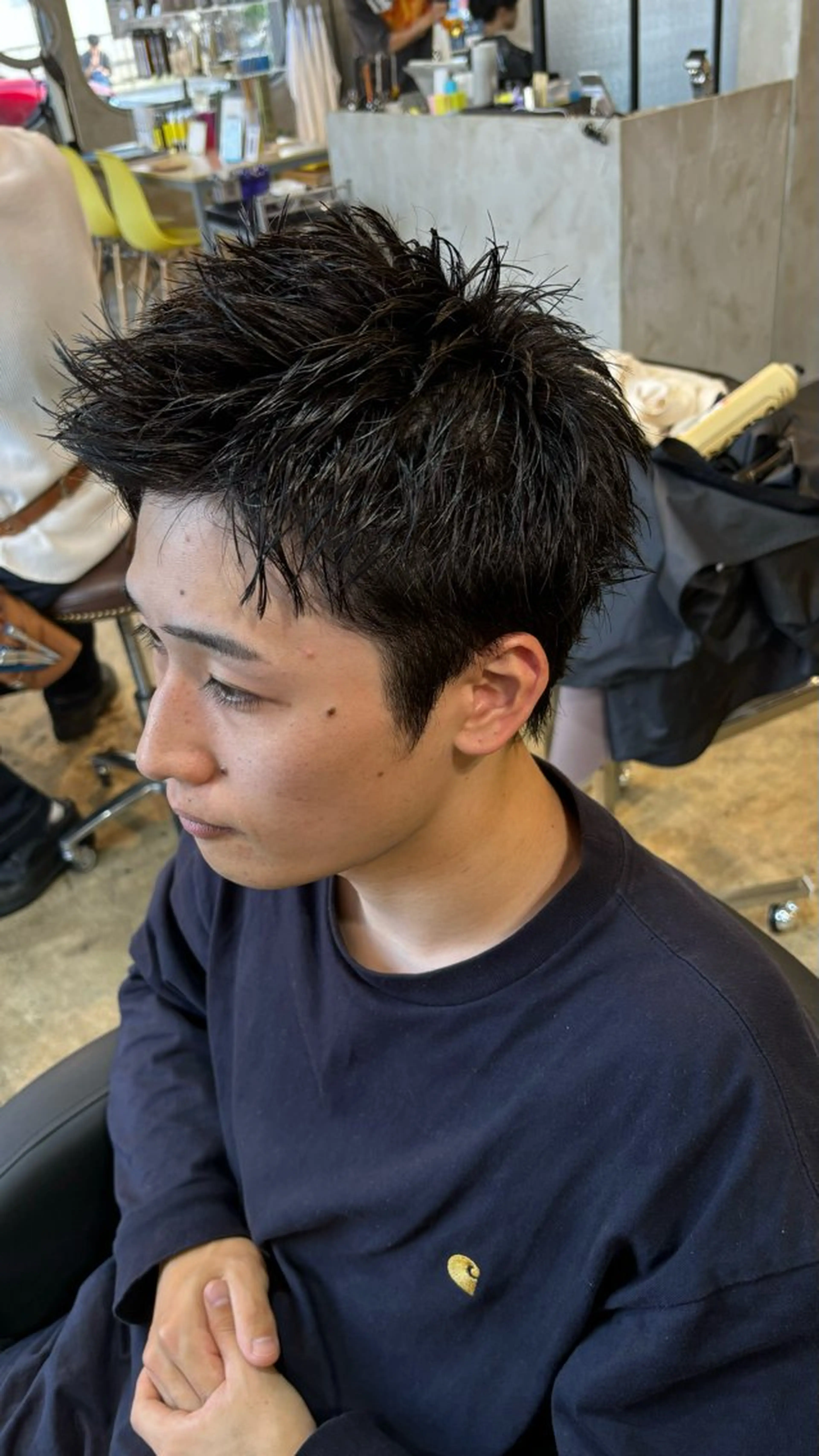 ショート メンズ スパイキーショート ショートヘア 小顔カット カット メンズカットパーマ /岐阜/yudaiのヘアスタイル