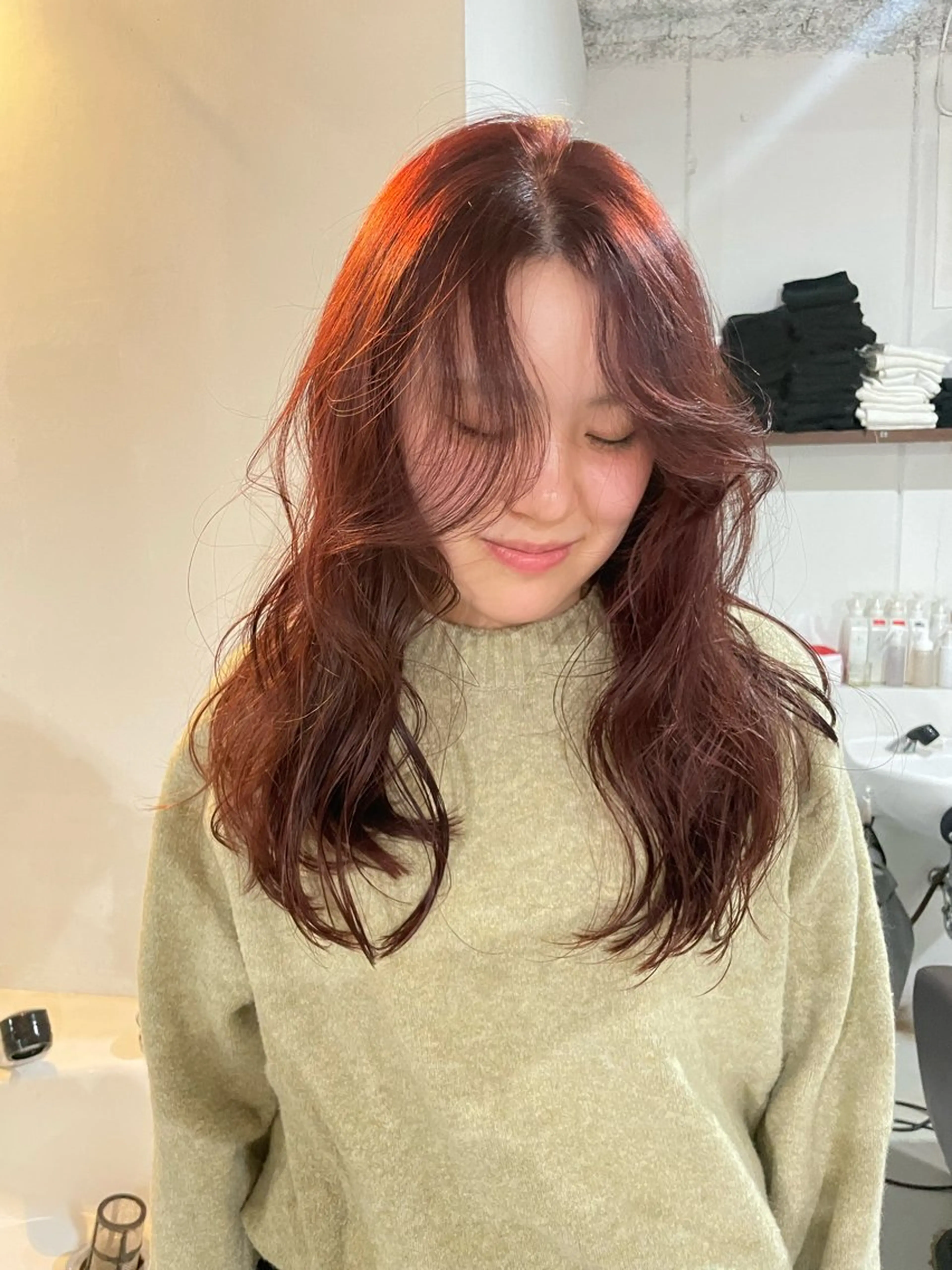 セミロング ヘアカラー 田代 さつきのヘアスタイル