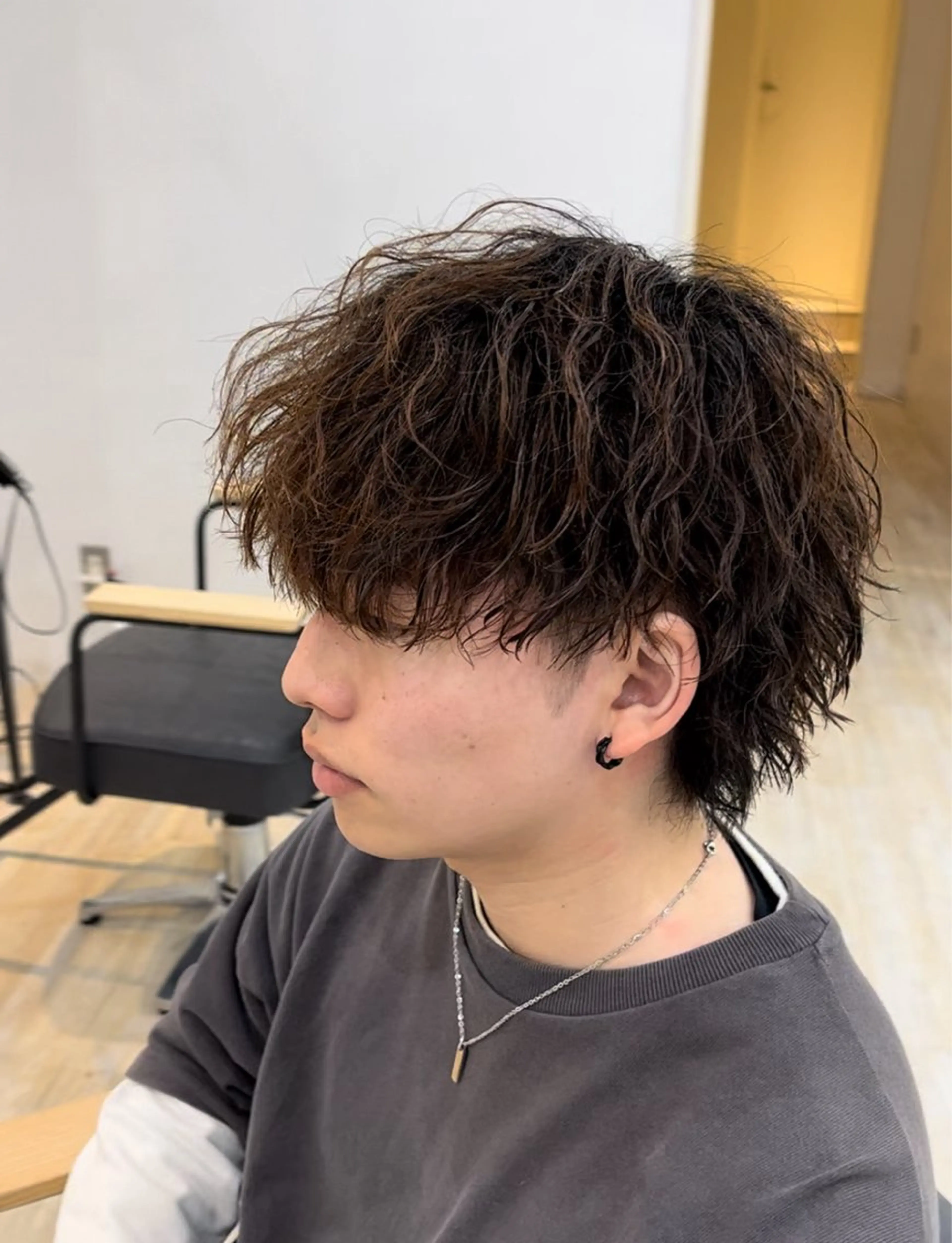 ショート パーマ メンズ 波巻きパーマ 嵯峨 大地／パーマ／ ハード系／特殊系のヘアスタイル