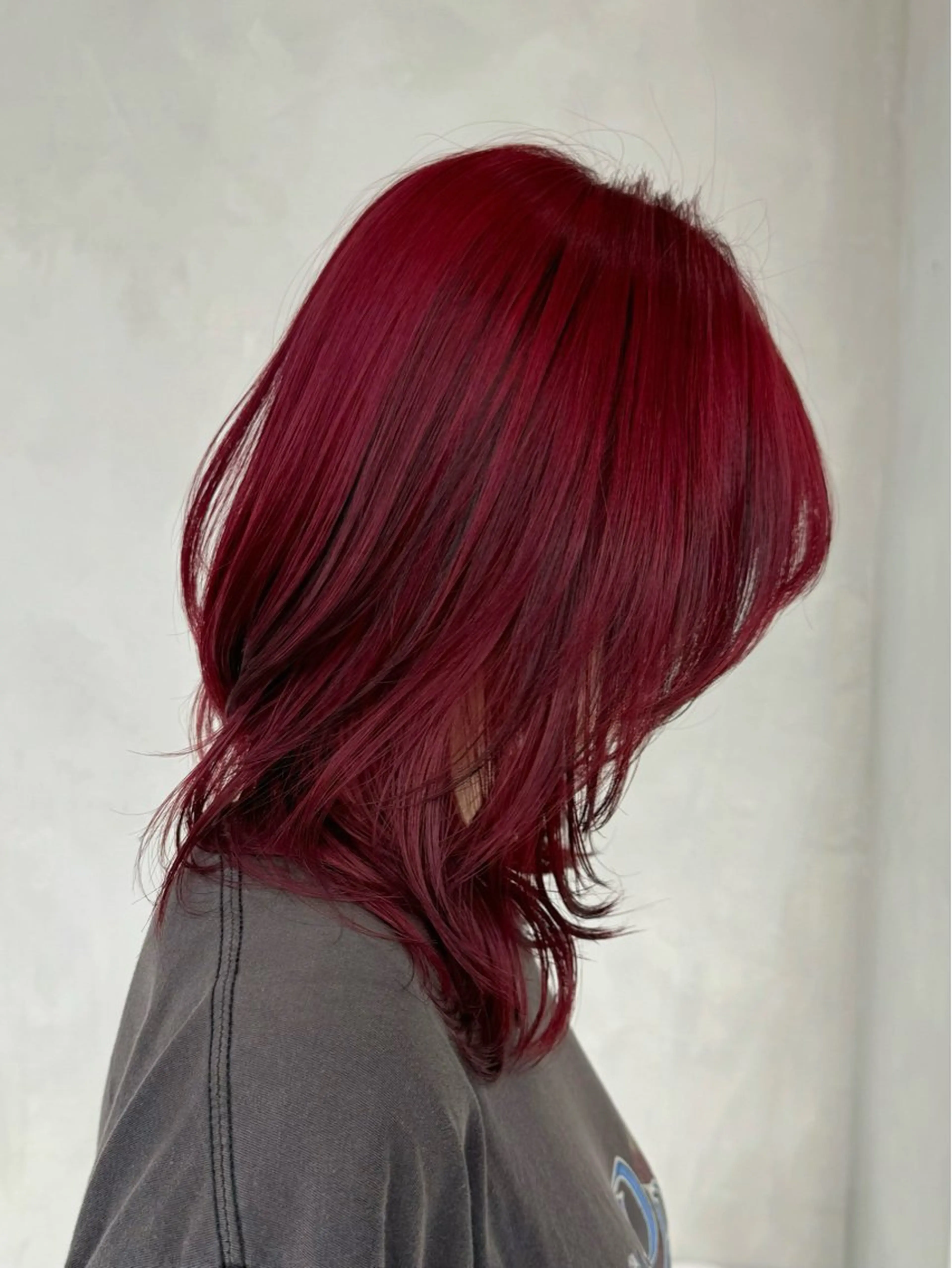 セミロング アッシュ アッシュグレー 髪質改善 タンバルモリ ヨシンモリ ヘアカラー Bob&ハイトーン 専門家CHIHIROのヘアスタイル