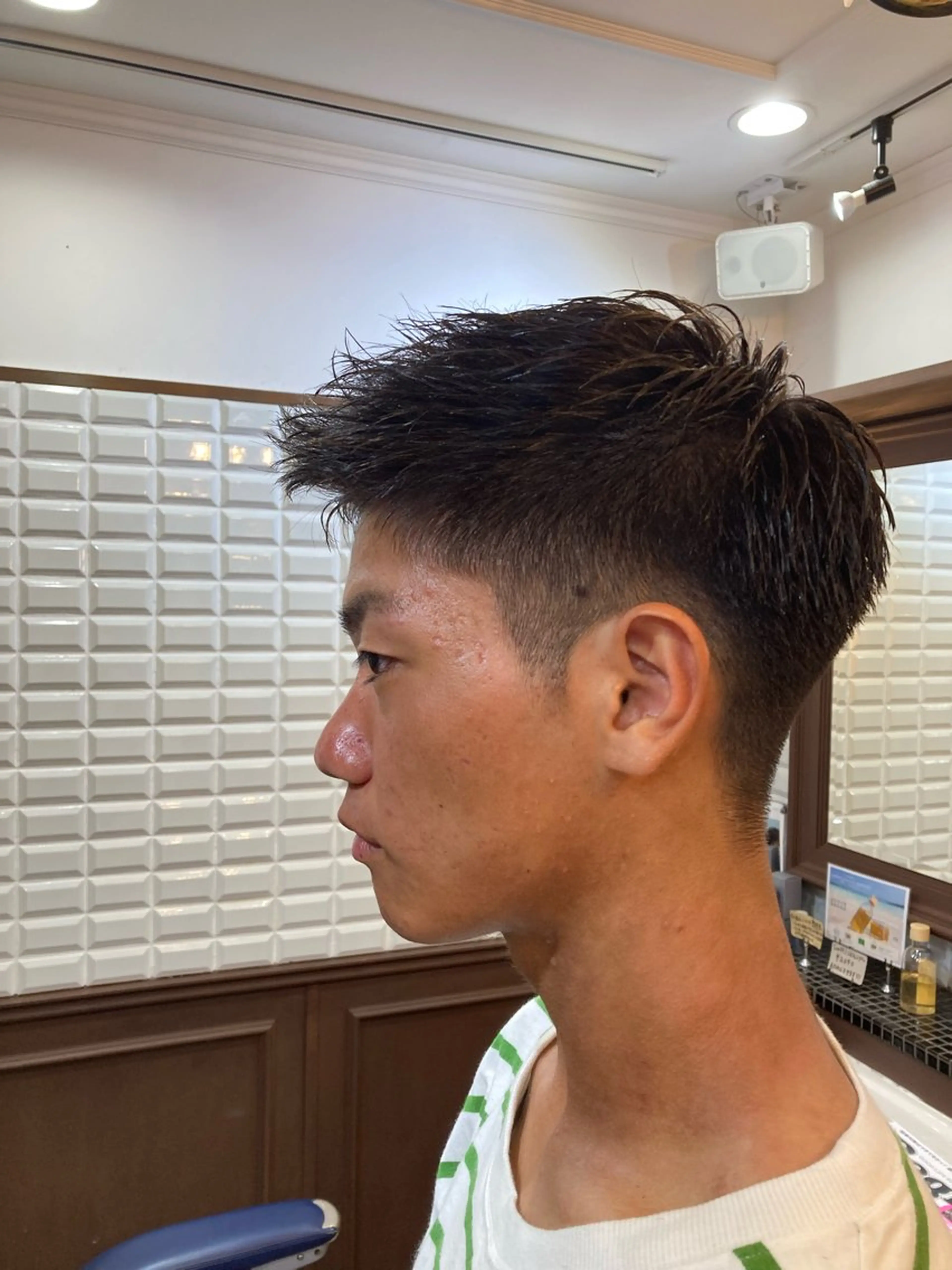 ショート メンズ モヒカン ルピナス中田店長 山口大地のヘアスタイル
