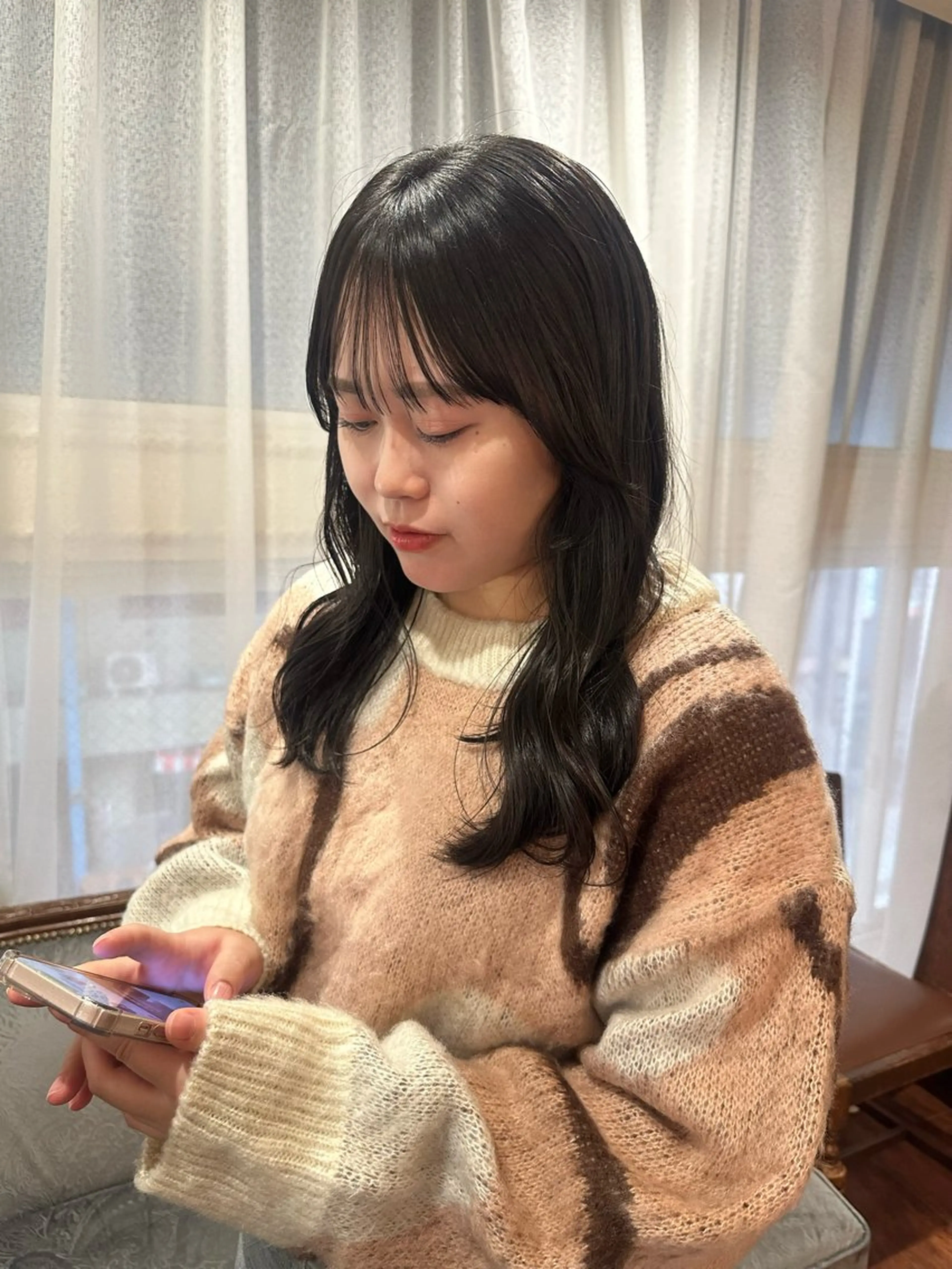 ロング 顔周りカット 似合わせカット 四日市/レイヤー /似合わせカットのヘアスタイル