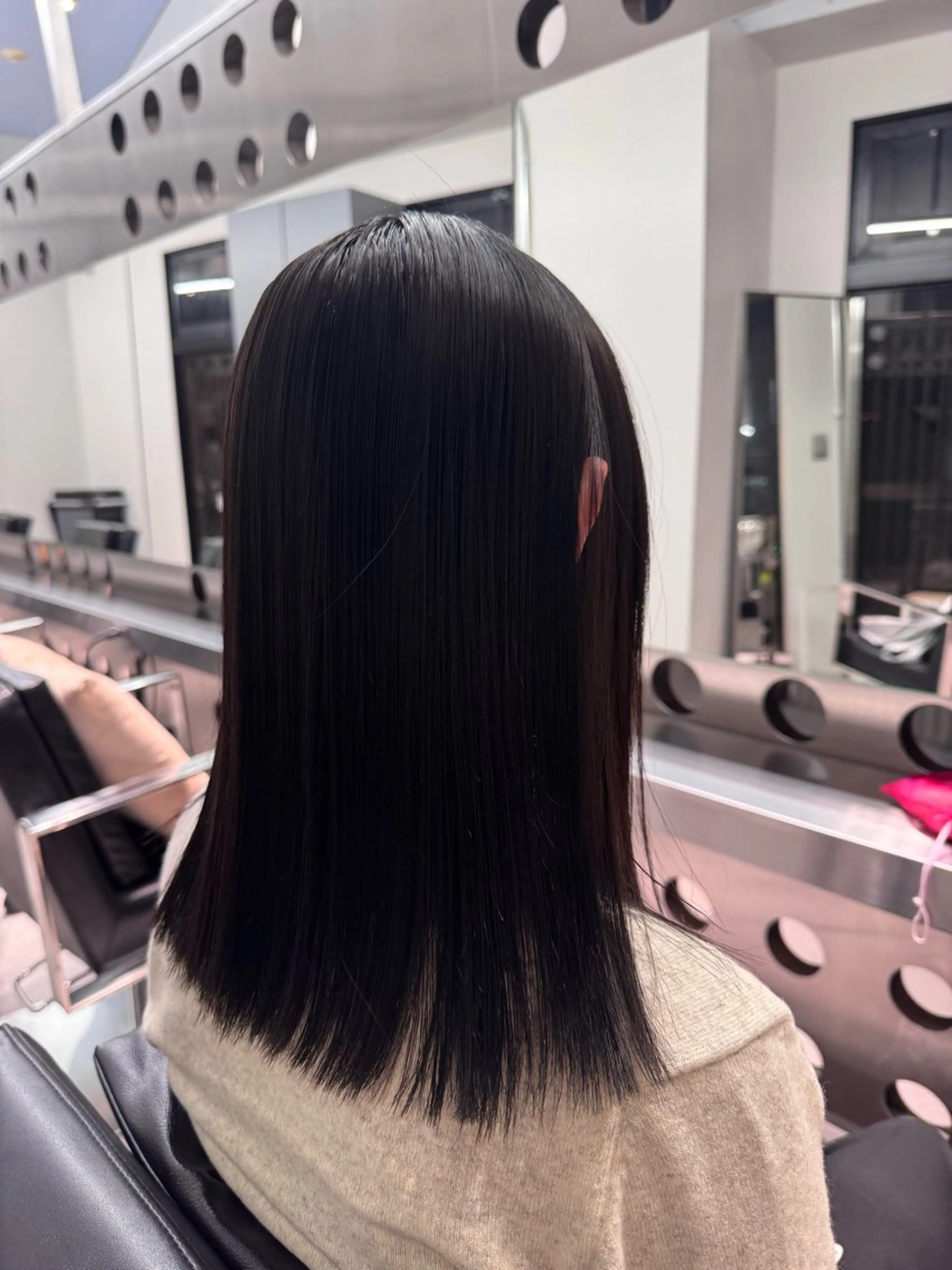 ミディアム パーマ ストレートパーマ 北村 岳久翔のヘアスタイル