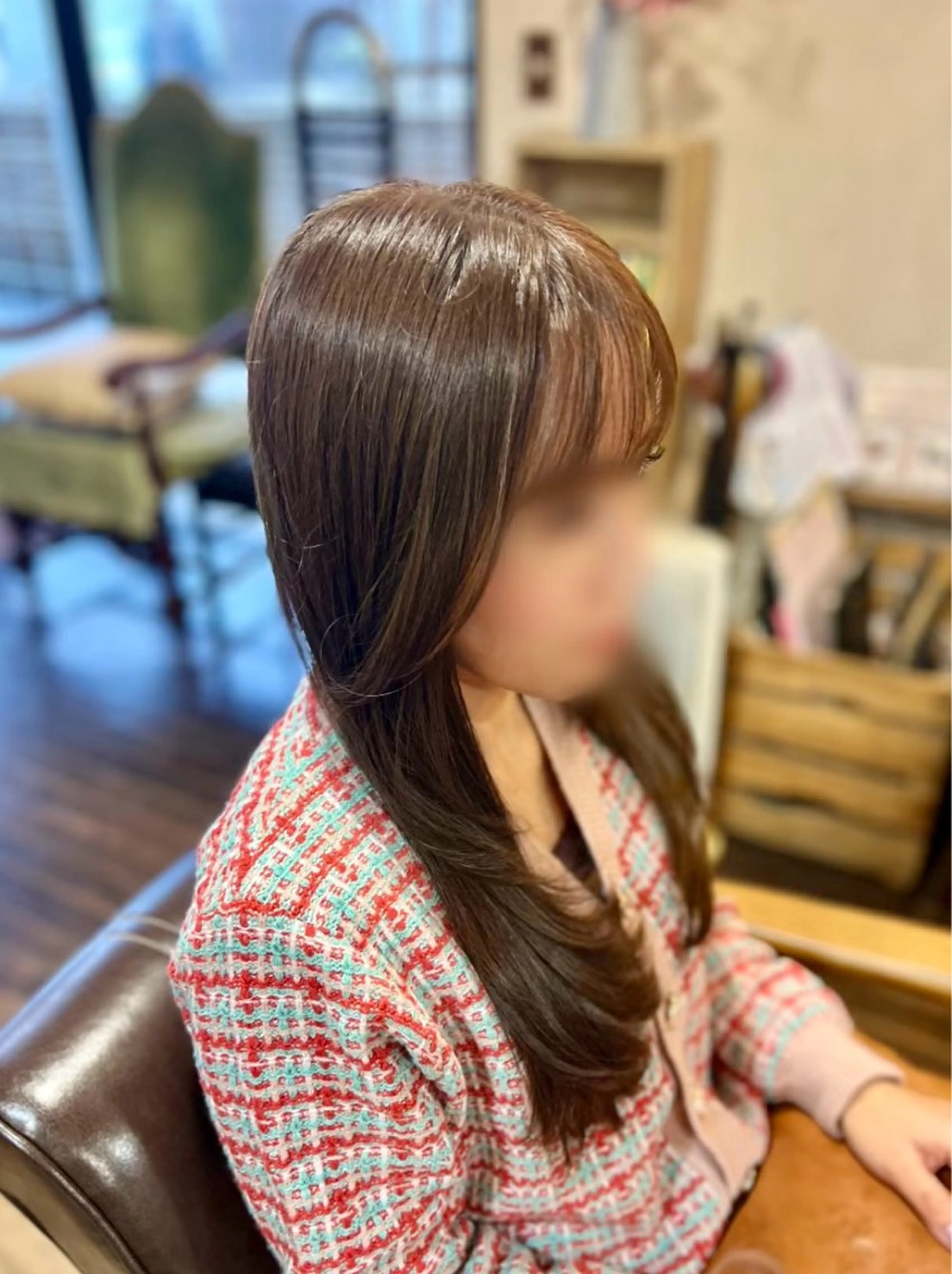 ロング カラー アッシュ アッシュブラウン ブラウンカラー 透明感カラー レイヤーカット 小澤 真理子 ☀️アメリシュシュのヘアスタイル