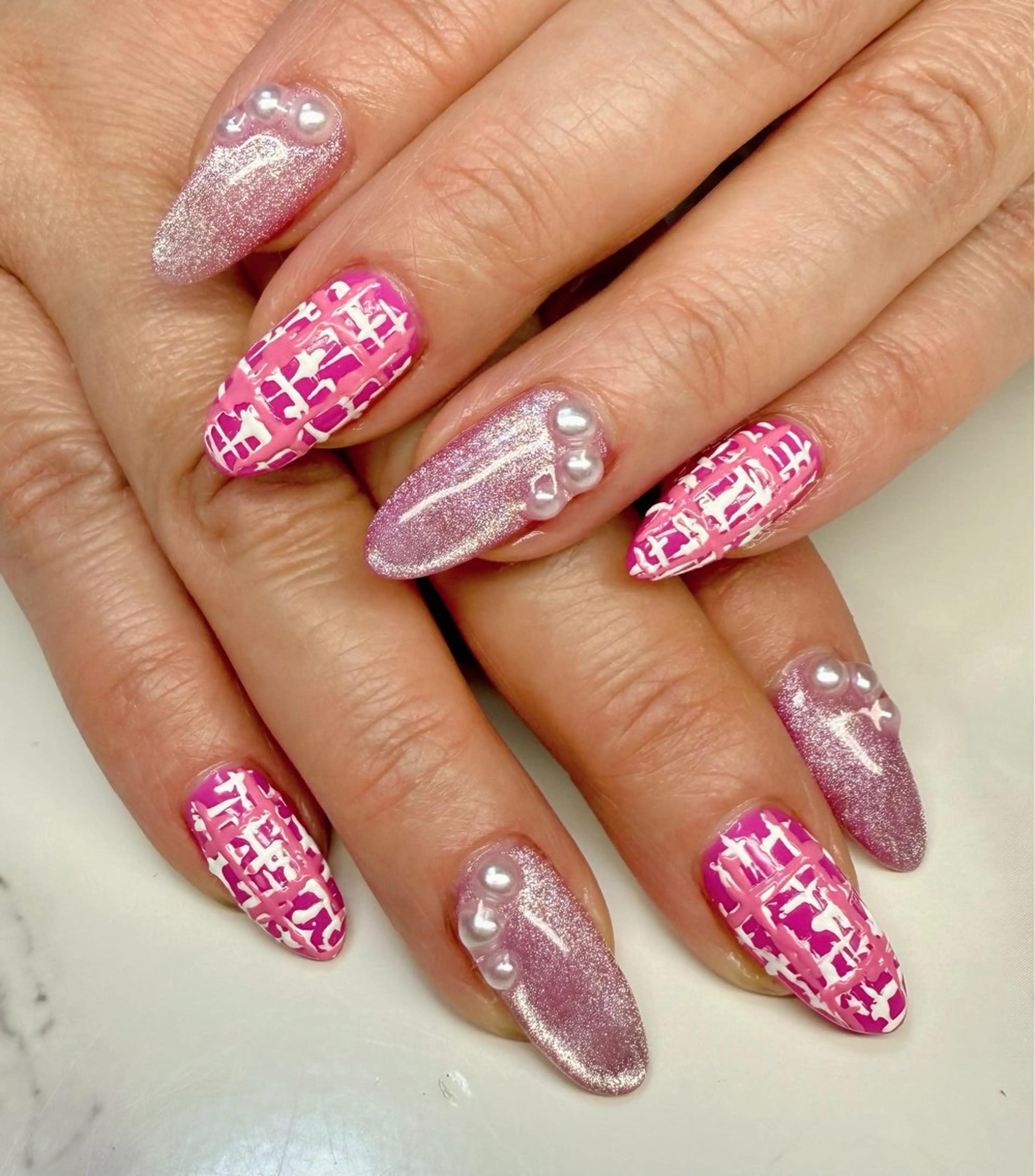 ネイル アートネイル チークネイル フレンチネイル 氷ネイル・うるうるネイル キラキラネイル M.N_ nailのネイルデザイン