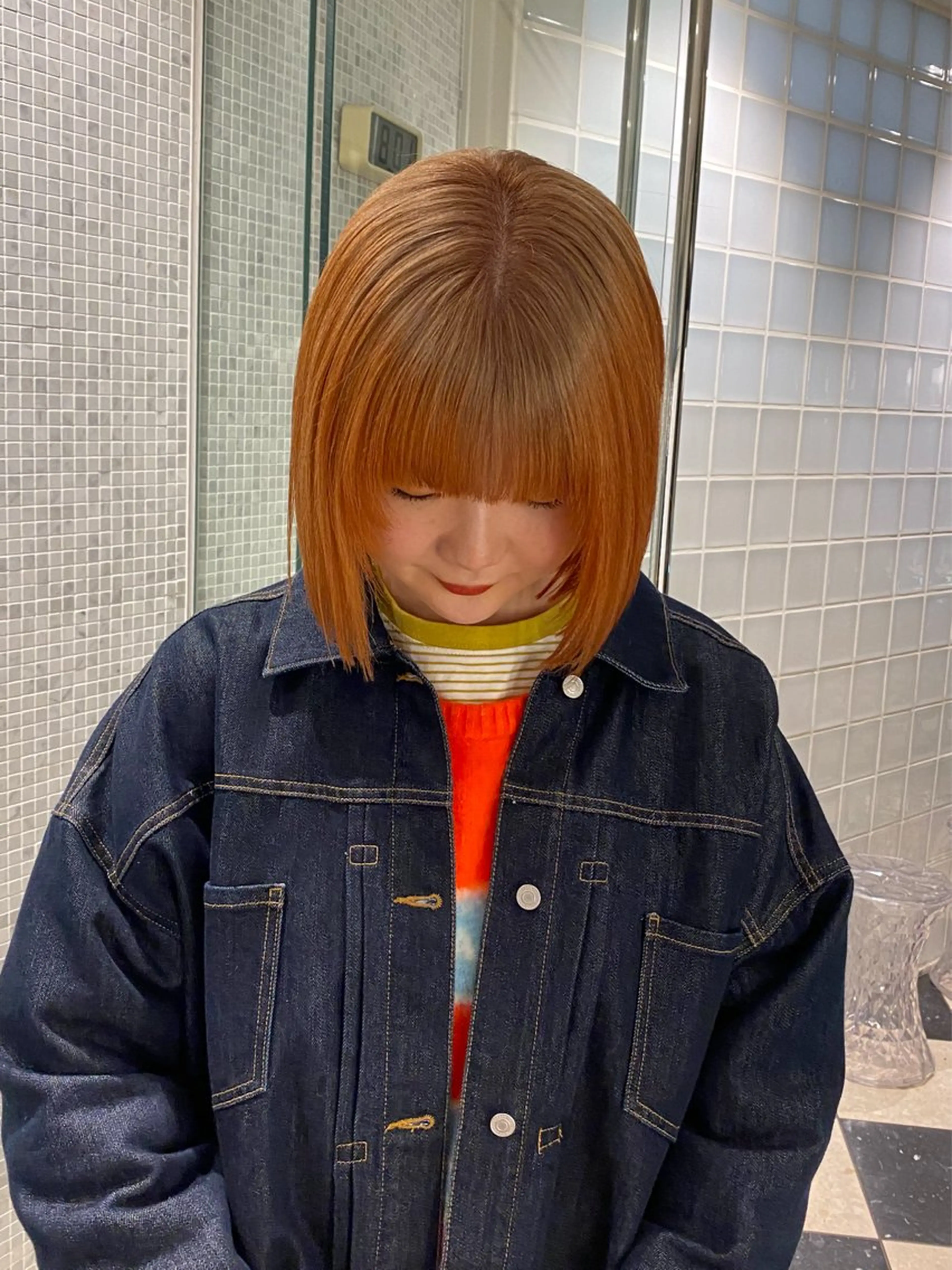 ミディアム カラー レイヤーカット/ブリ ーチ/motokiのヘアスタイル