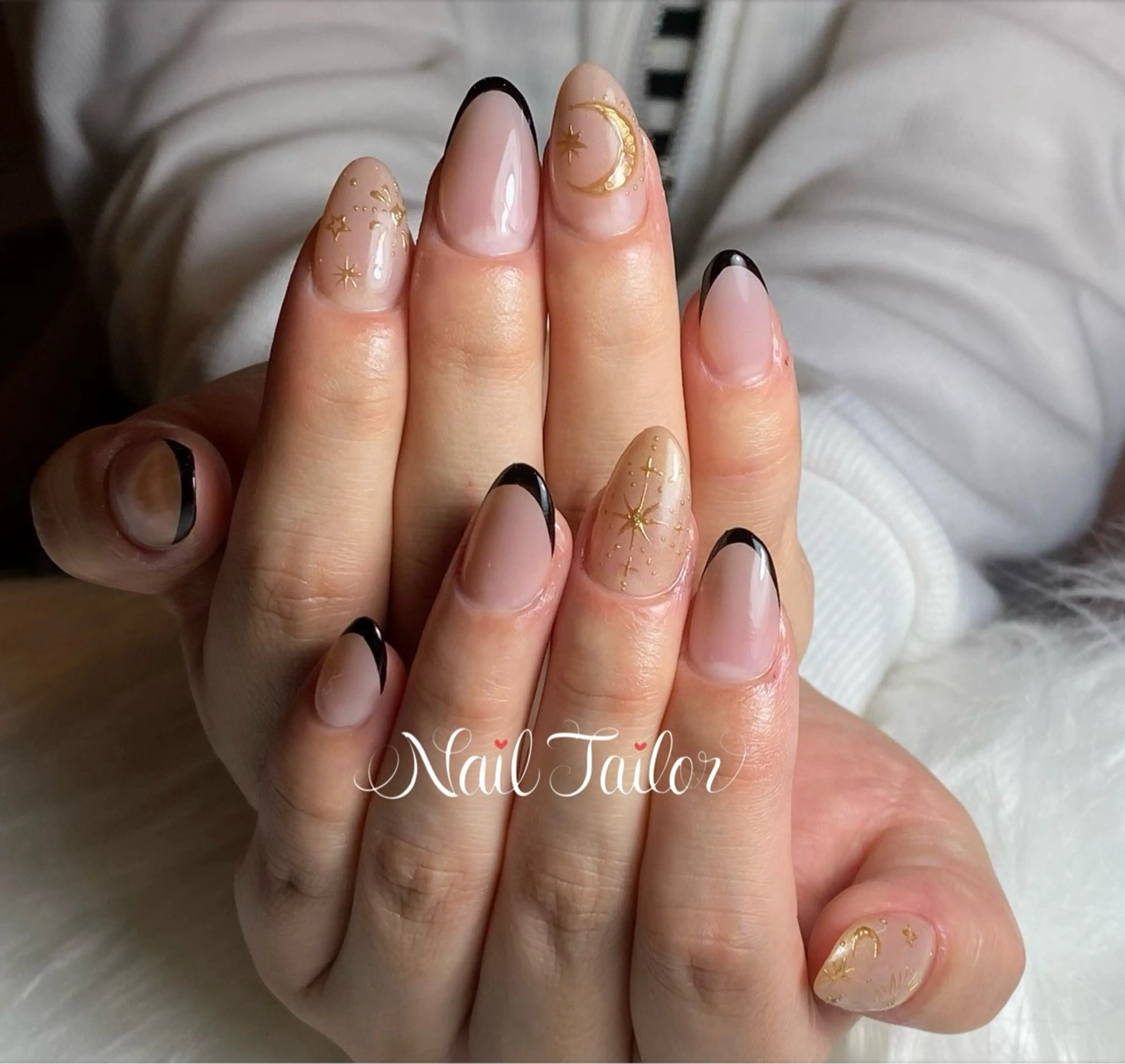 ネイル アートネイル 長さ出し フレンチネイル ジェルネイル ミラーネイル ハンドネイル NailTailor ネイルテイラーのネイルデザイン