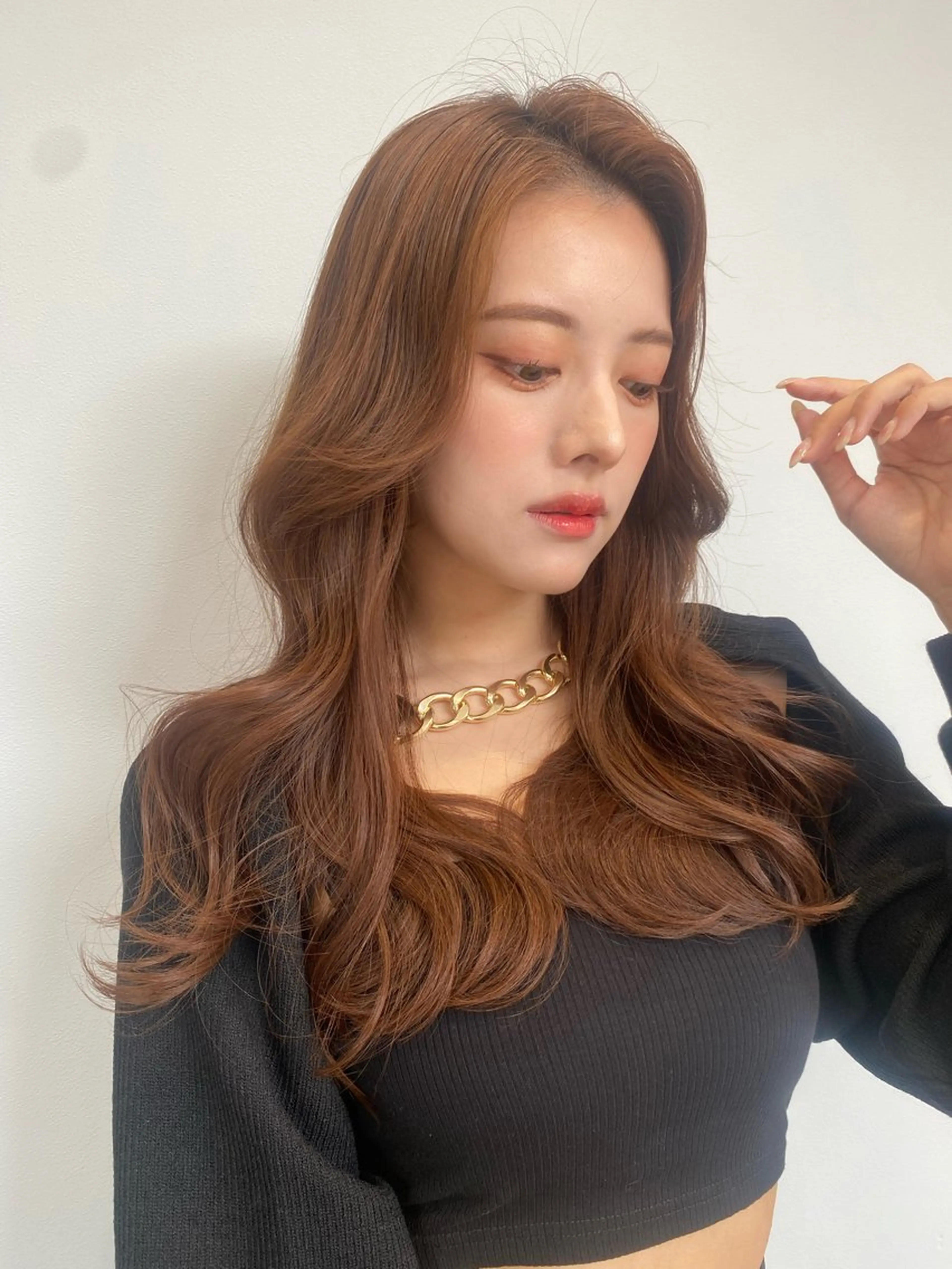 ロング ショート/ボブ/顔周 りレイヤー/RINAのヘアスタイル