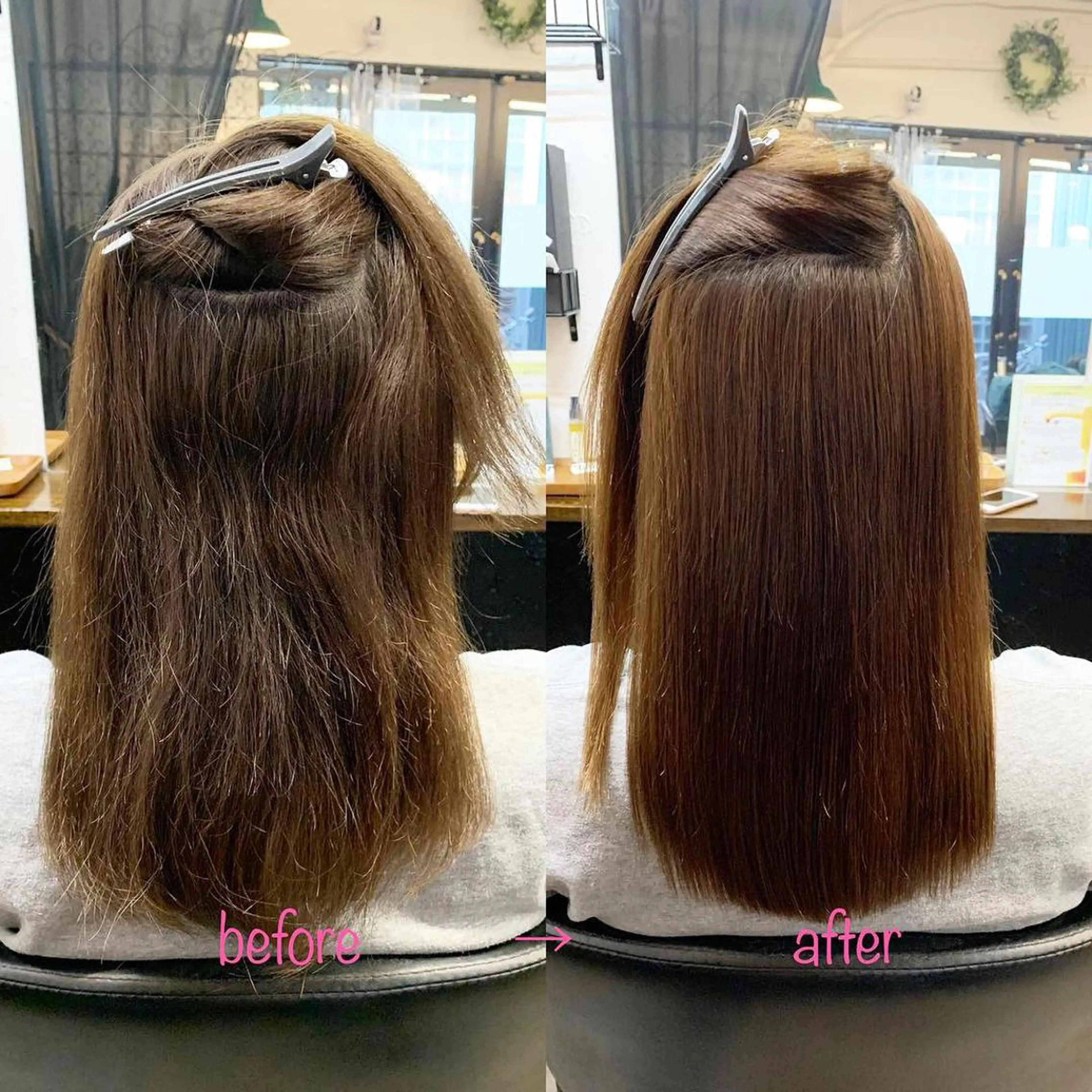 セミロング 縮毛矯正&髪質改善 MAILHAIRのヘアスタイル