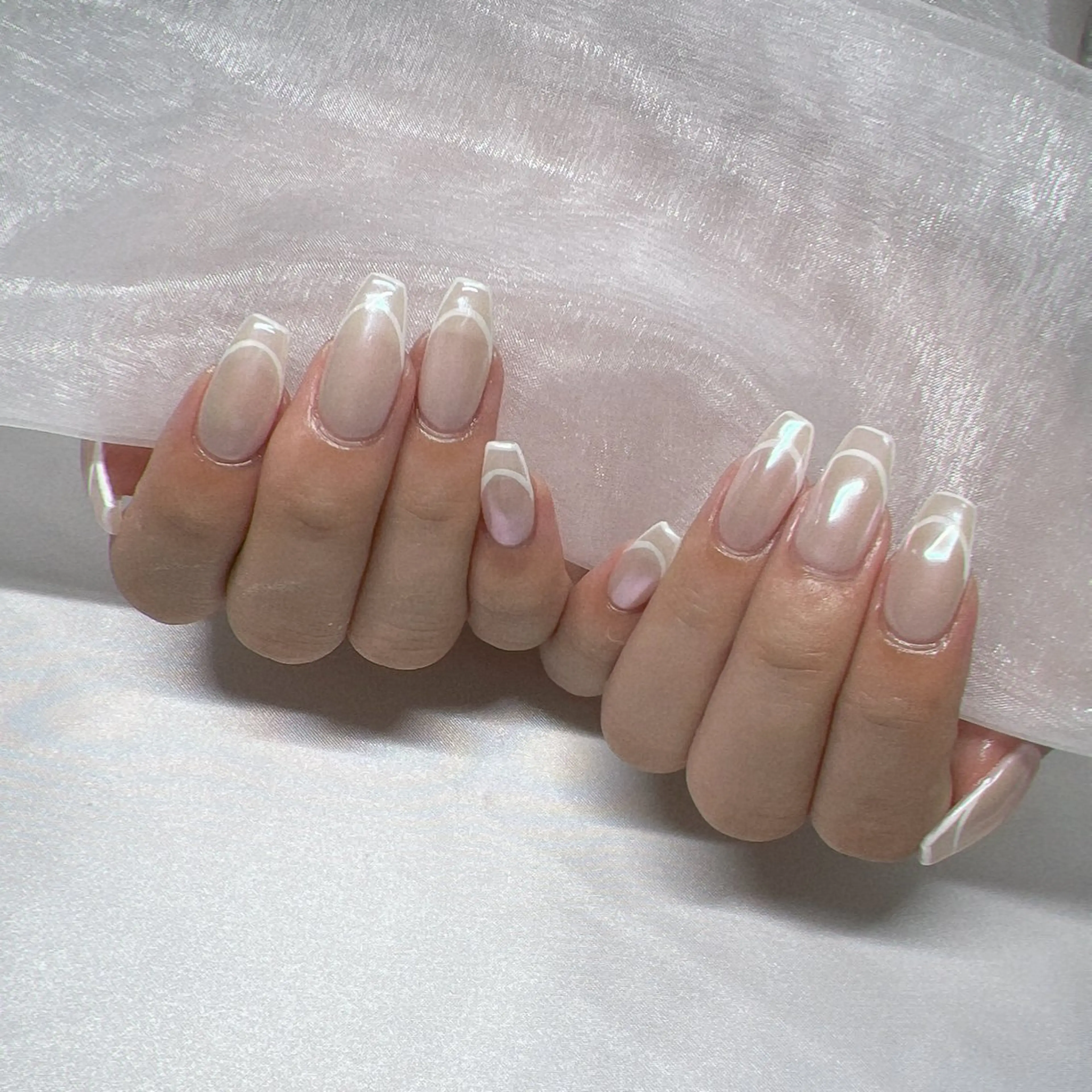 ネイル ジェルネイル 韓国ネイル ラメ(グリッター) マグネットネイル ミラーネイル ハンドネイル -nail salon-Reward所属・nail salon Rewardのネイルデザイン