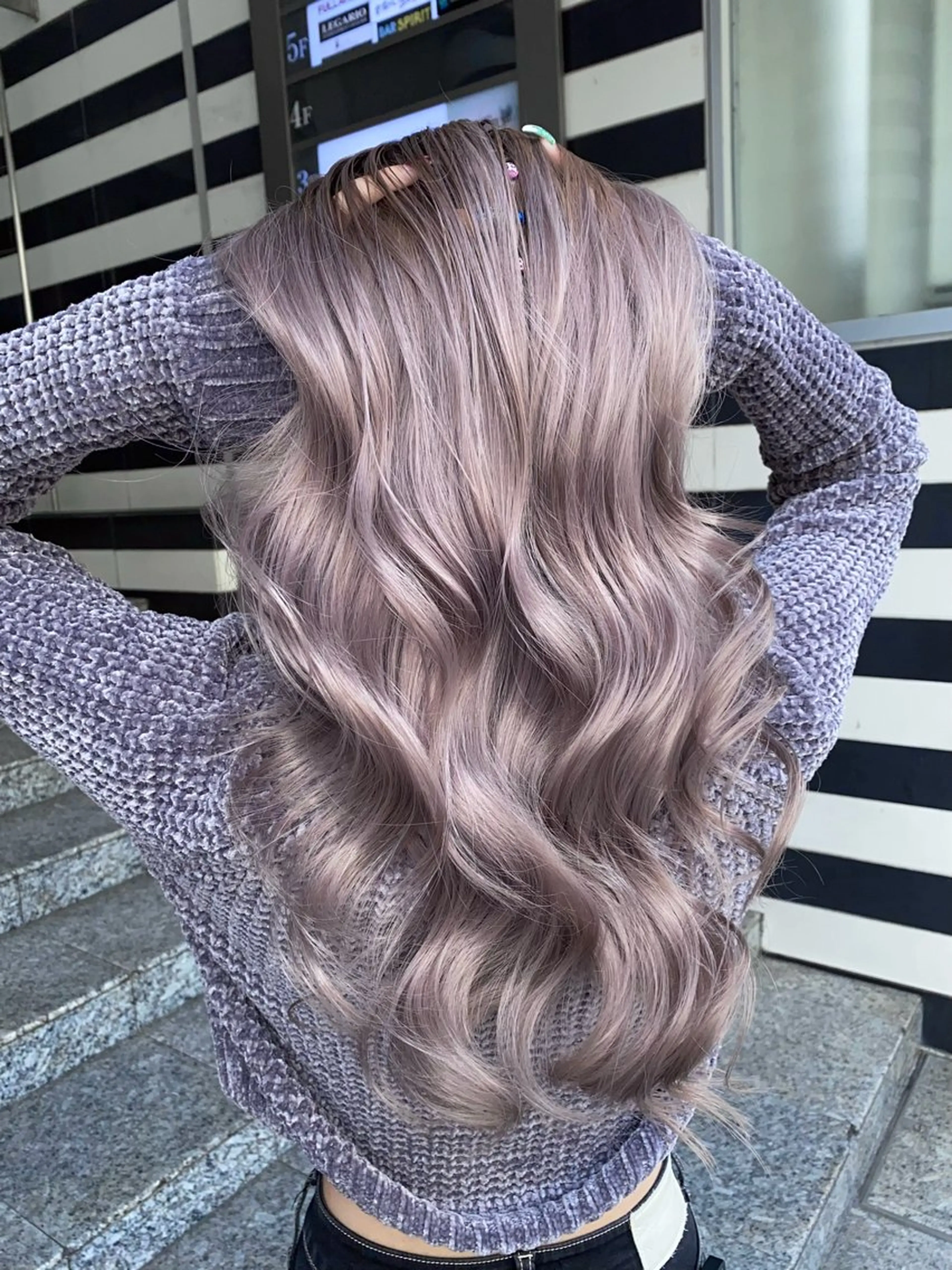 セミロング カラー ハイトーンボブ /tasukuのヘアスタイル