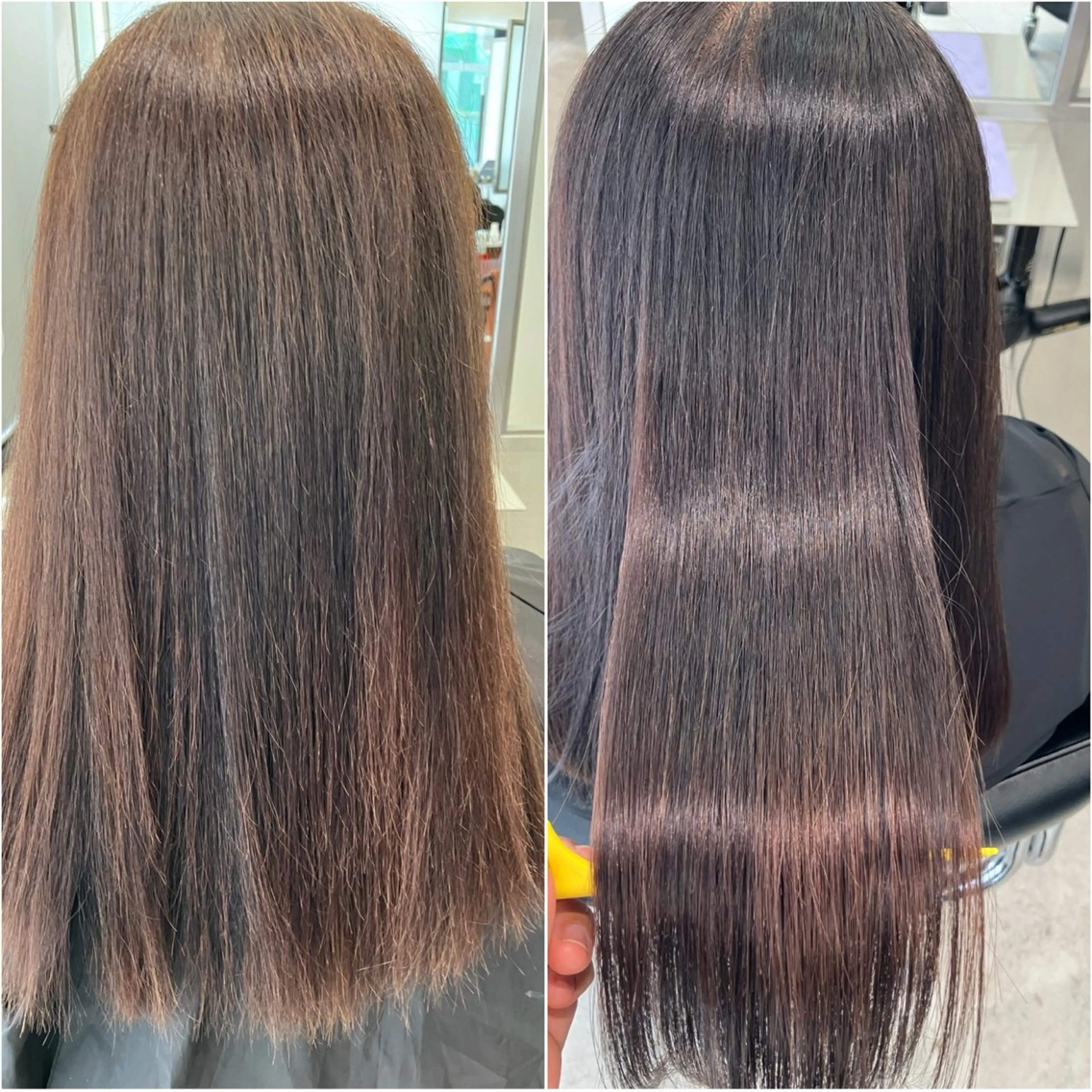 ロング カラー 髪質改善 縮毛矯正 髪質改善/艶カラー 縮毛矯正/みほのヘアスタイル