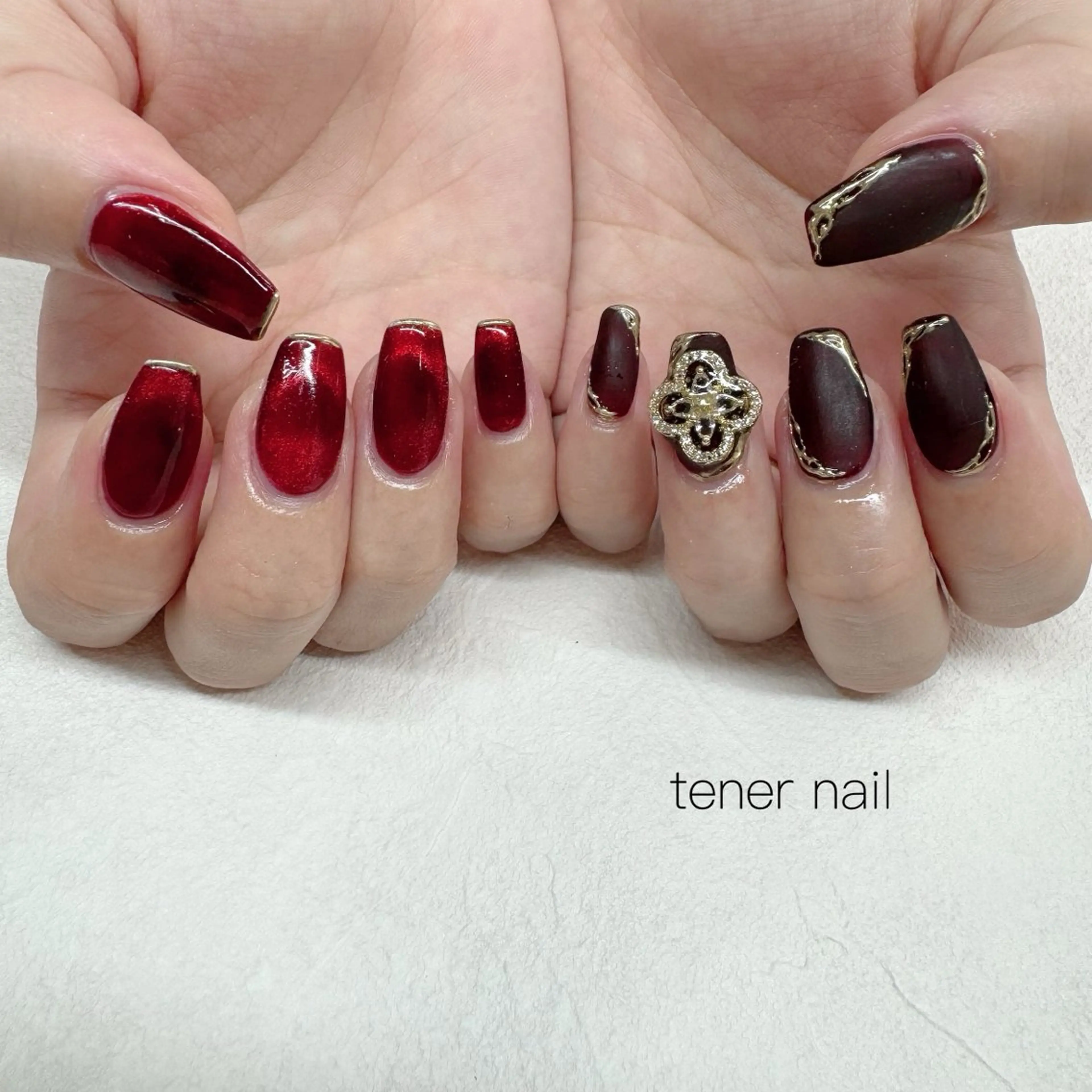 ネイル マグネットネイル マットネイル ハンドネイル テネルネイル tener nailのネイルデザイン