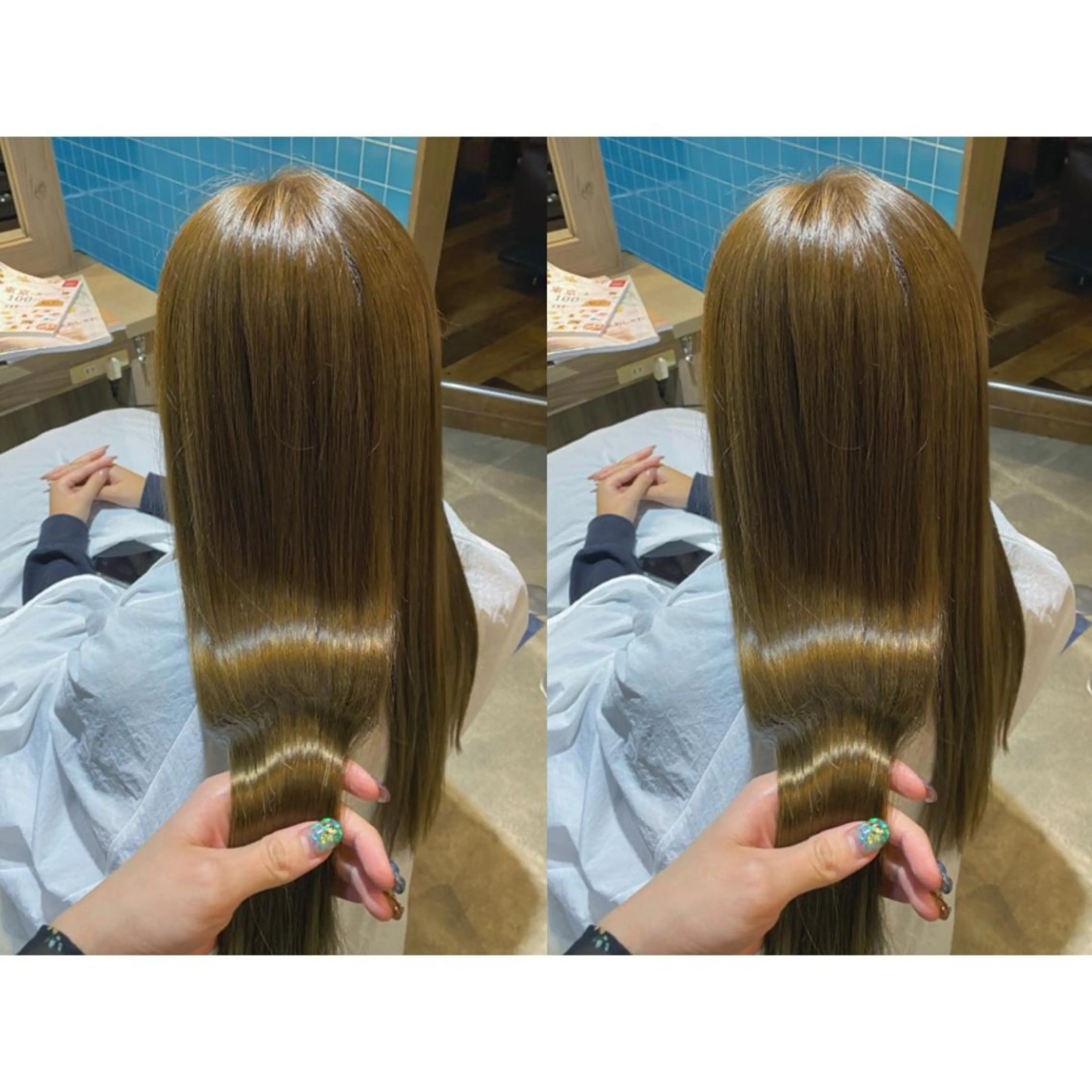 カラー ベージュカラー オリーブベージュ カット トリートメント 🐻結んで可愛い hair EMI🐻のヘアスタイル