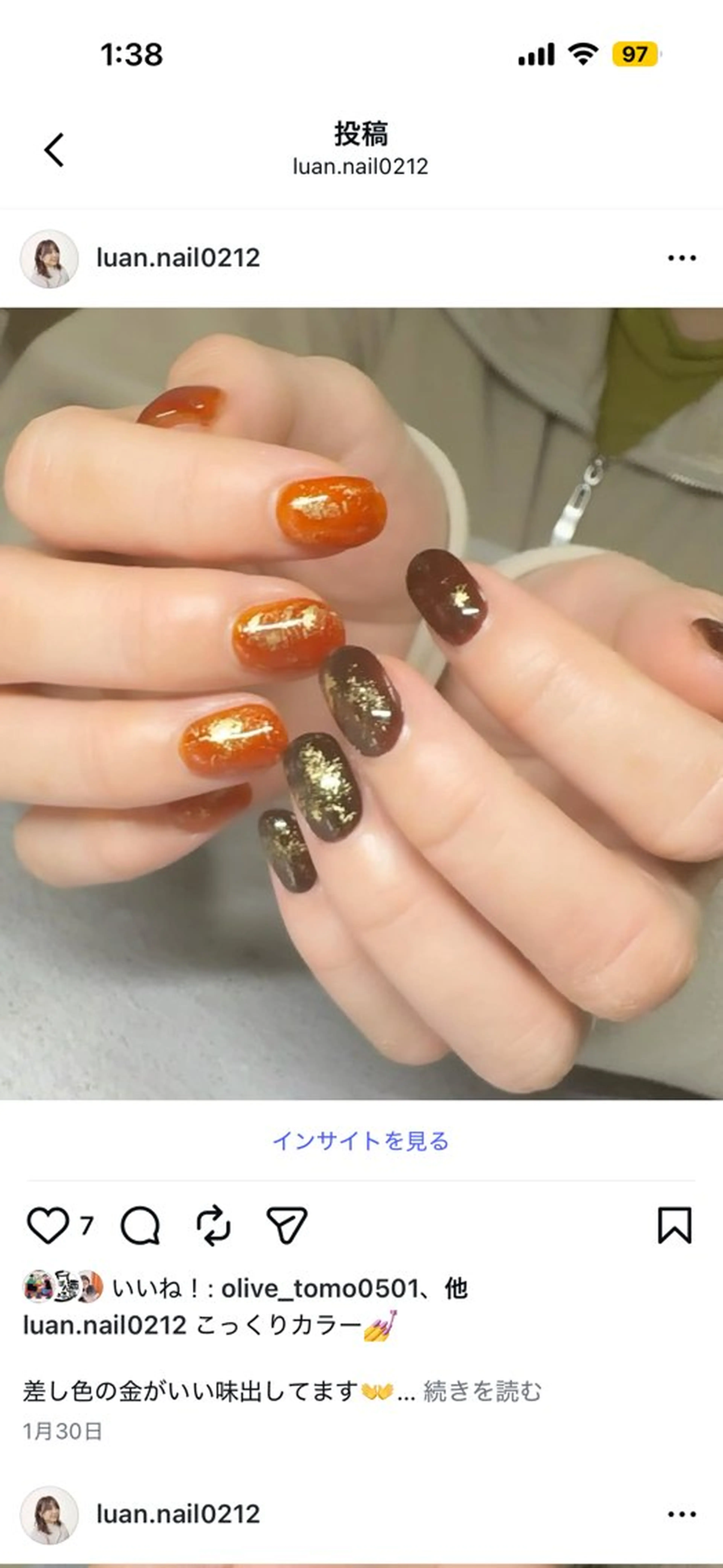 ネイル ハンドネイル LUAN yuumiのネイルデザイン