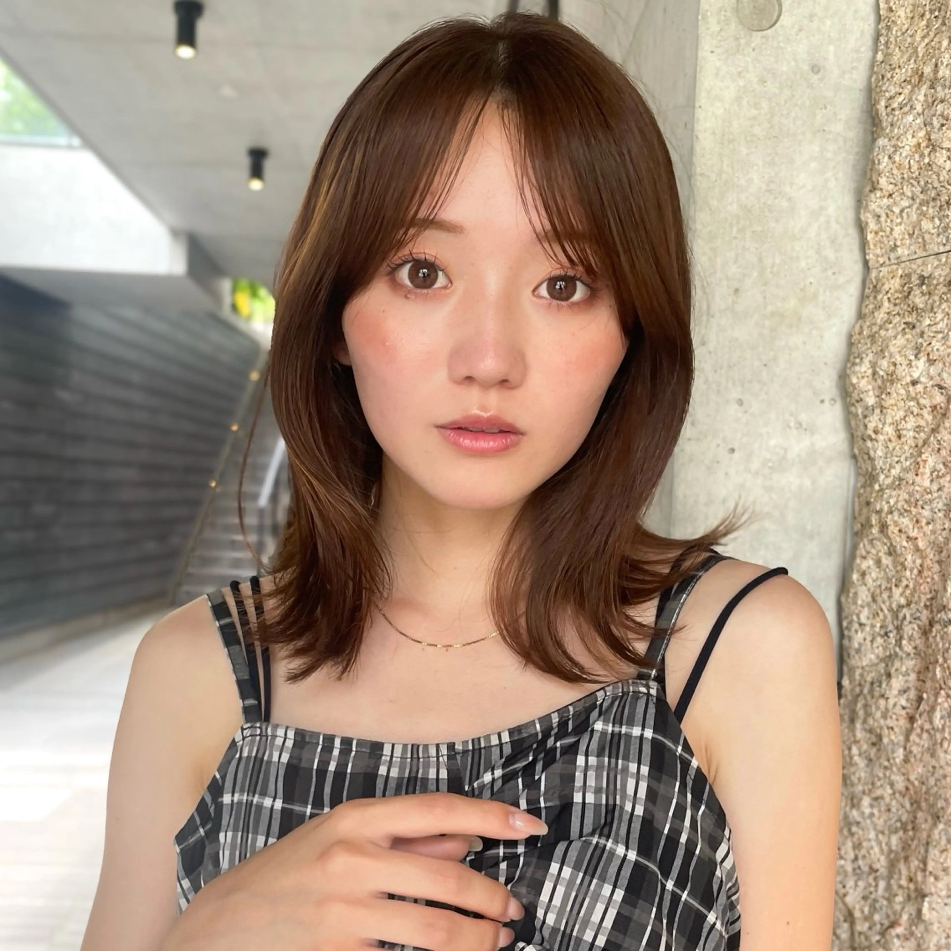 ミディアム カラー レイヤー/柔らか 透明感カラー/ゆきなのヘアスタイル