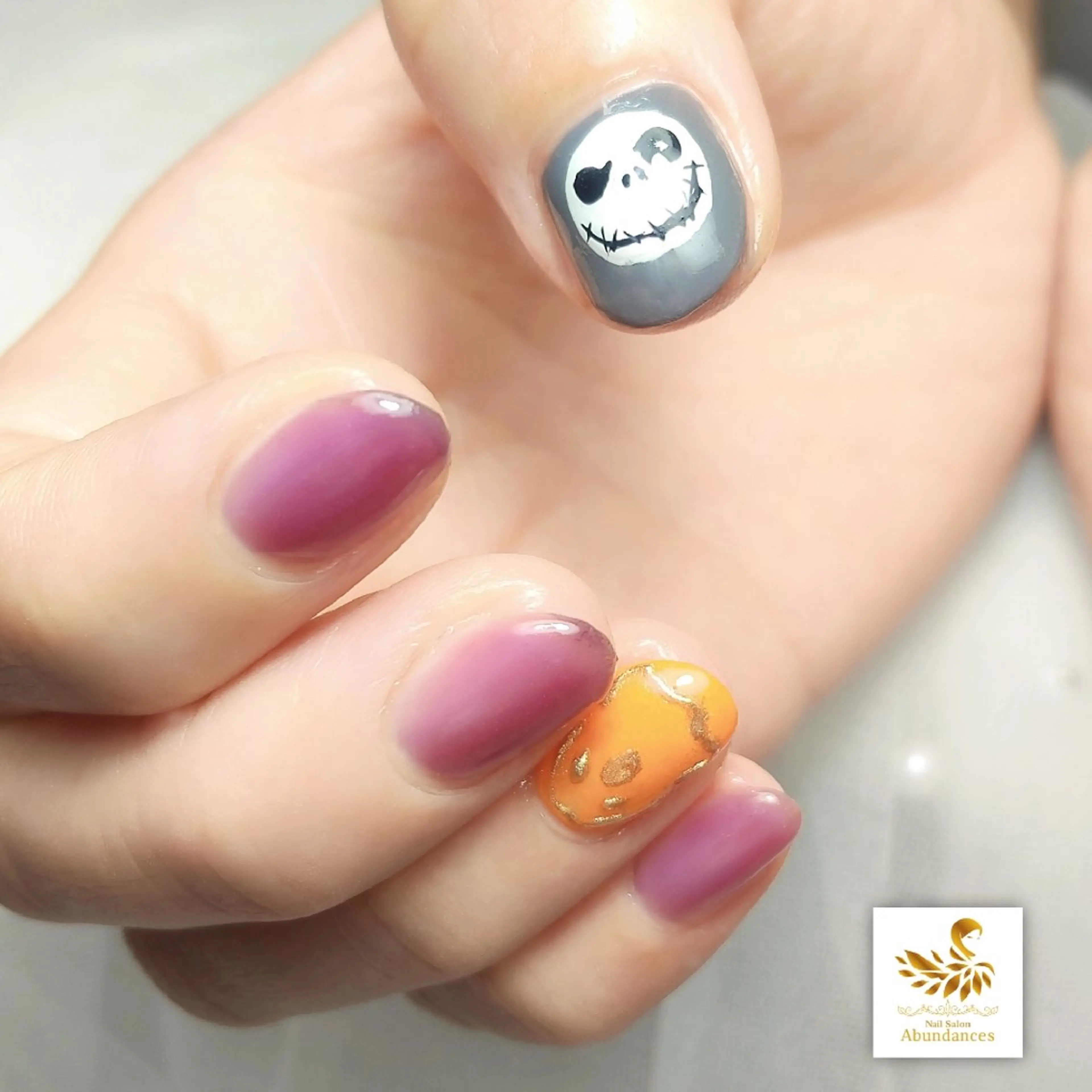 ネイル ハロウィン ハンドネイル 完全予約制個室サロン Abundancesのネイルデザイン