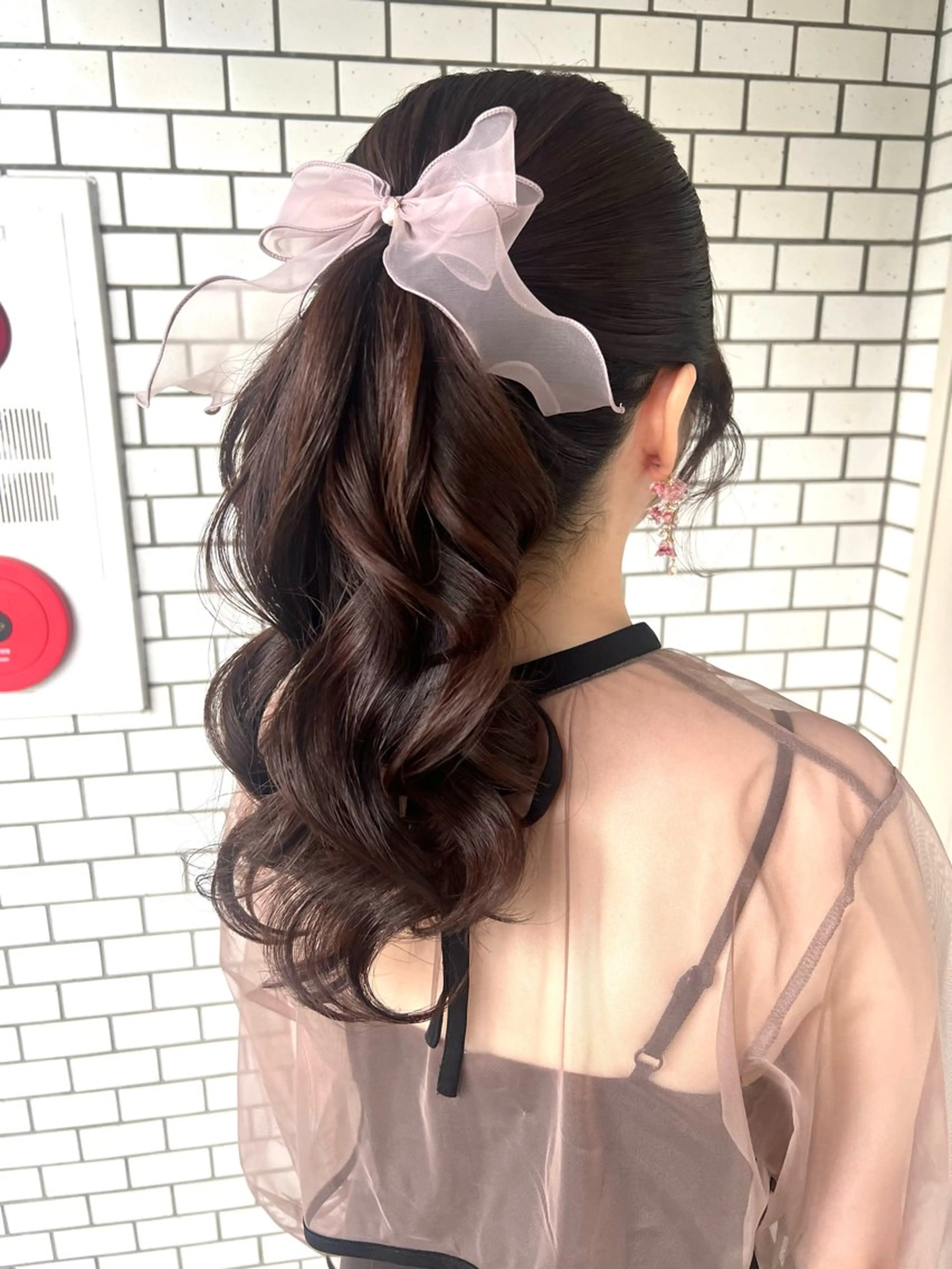 ヘアアレンジ ポニーテール ヘアセット 大人可愛いヘアメイク 💋🧚‍♀️しずかのヘアスタイル