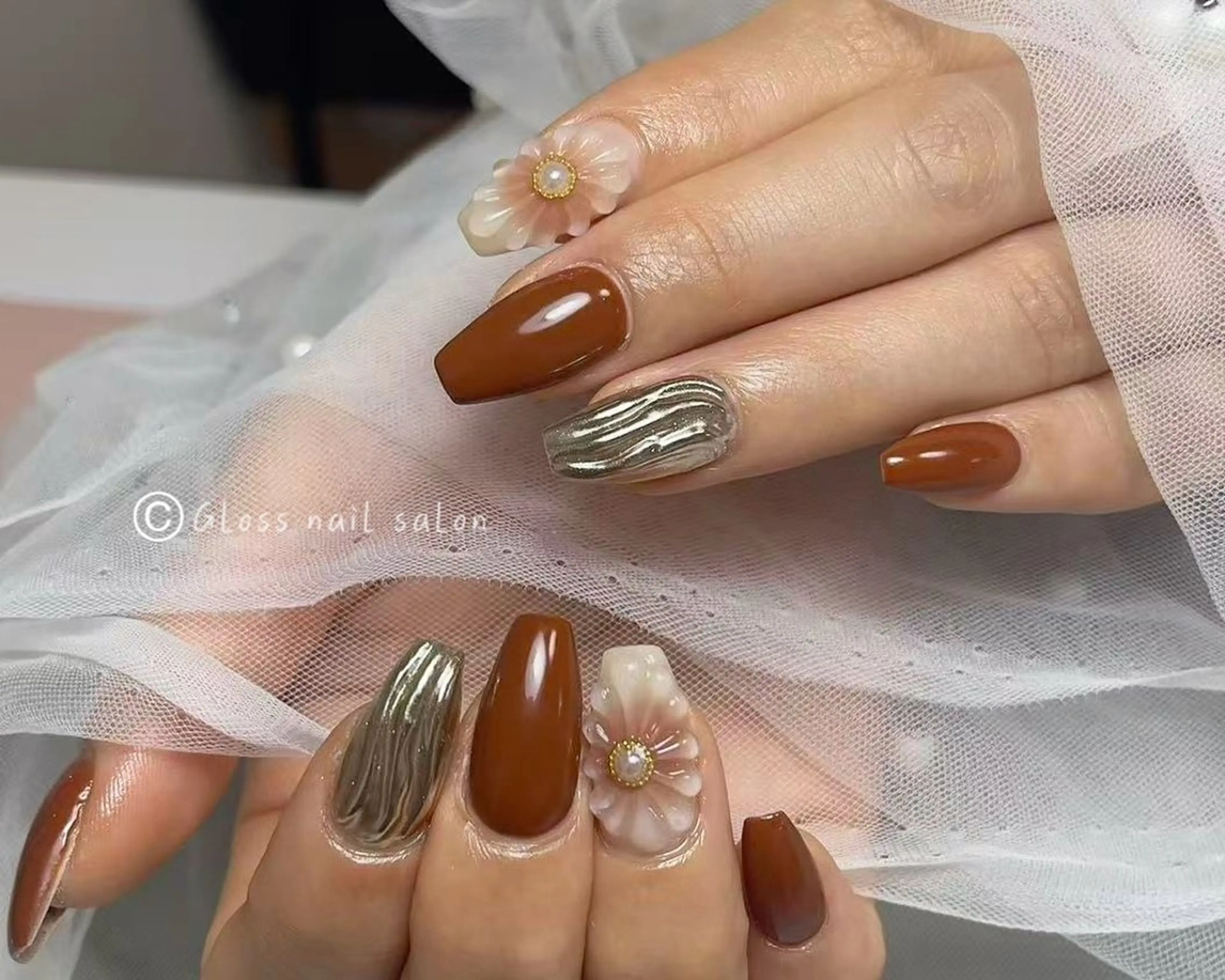 チップ長さだし持ち込みデザイン（アート4本）の写真