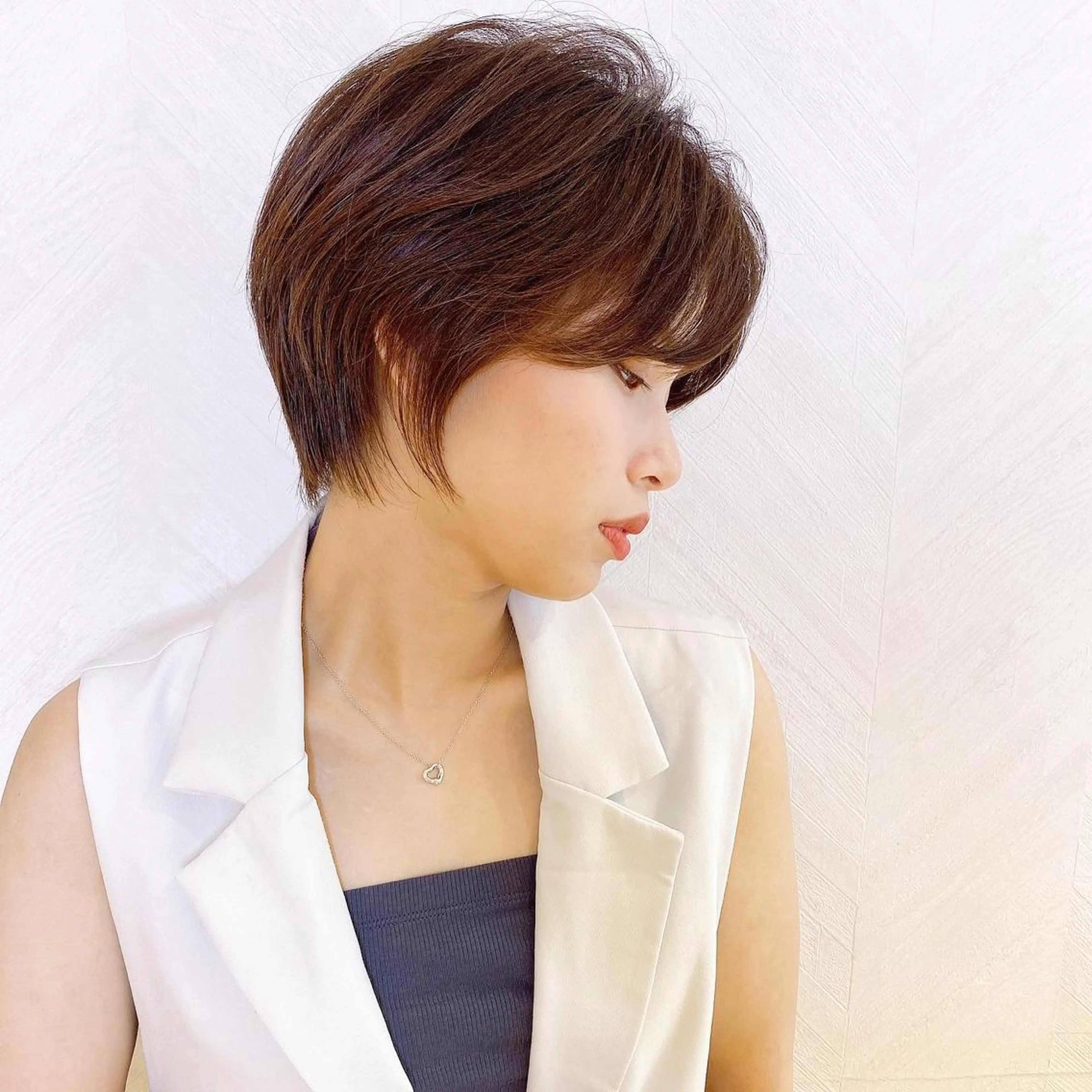 ショート カラー カット ヘアカラー トリートメント 🌟モテ髪ショート 🌟店長　津賀涼のヘアスタイル