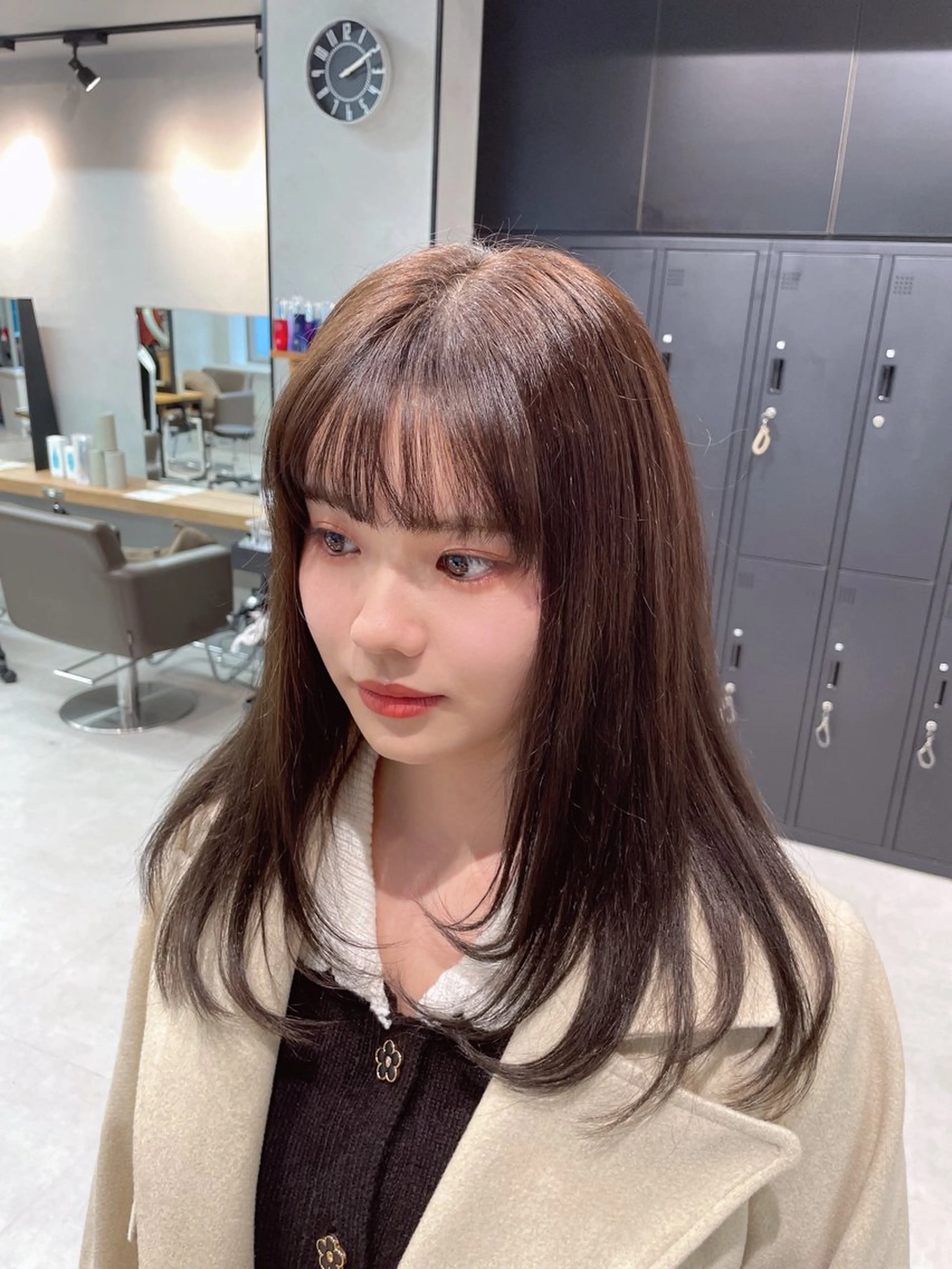 セミロング レイヤーカット メンズ縮毛矯正 ブリーチカラー/まやのヘアスタイル