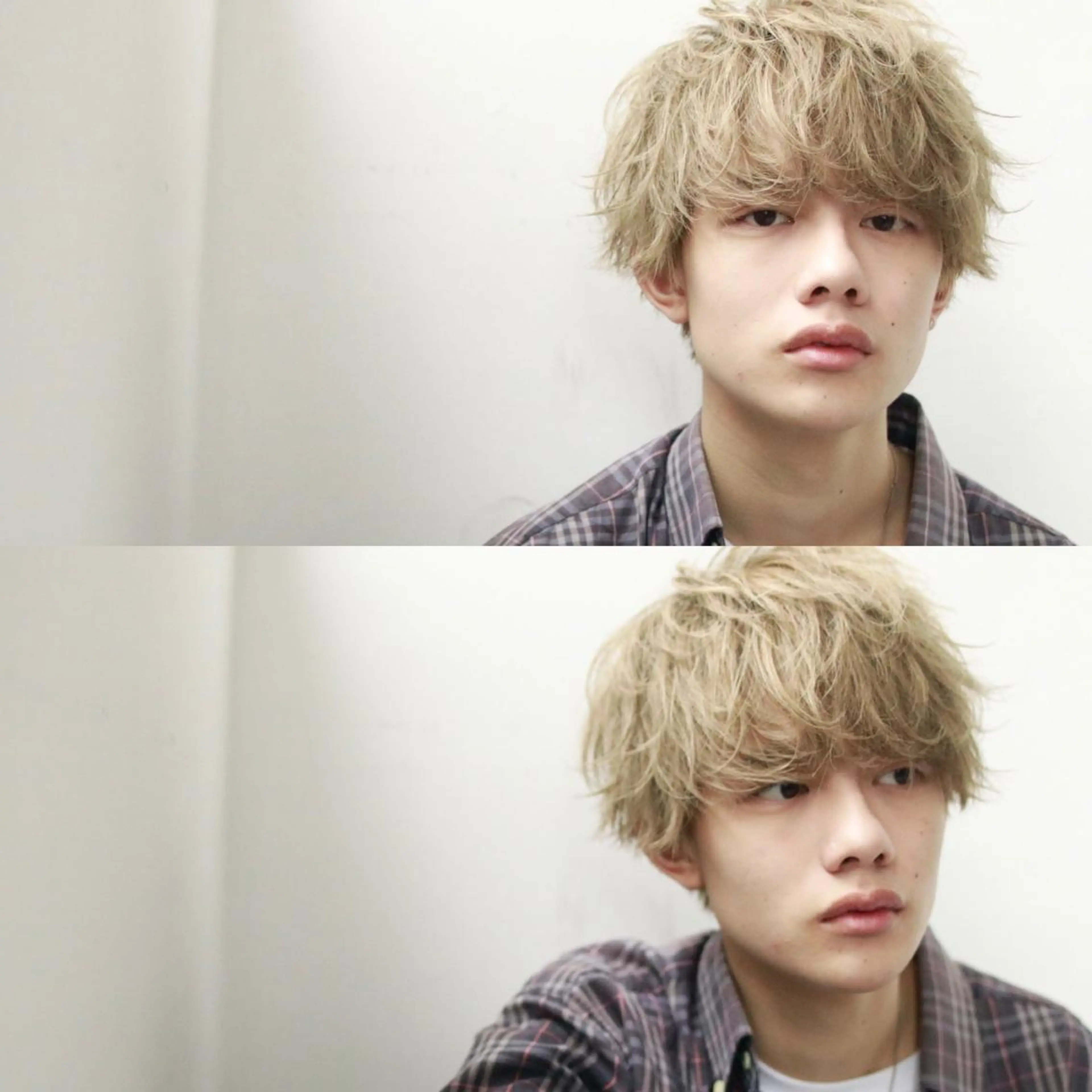 ミディアム メンズ BABY 艶髪暗髪ヘア💖達人のヘアスタイル