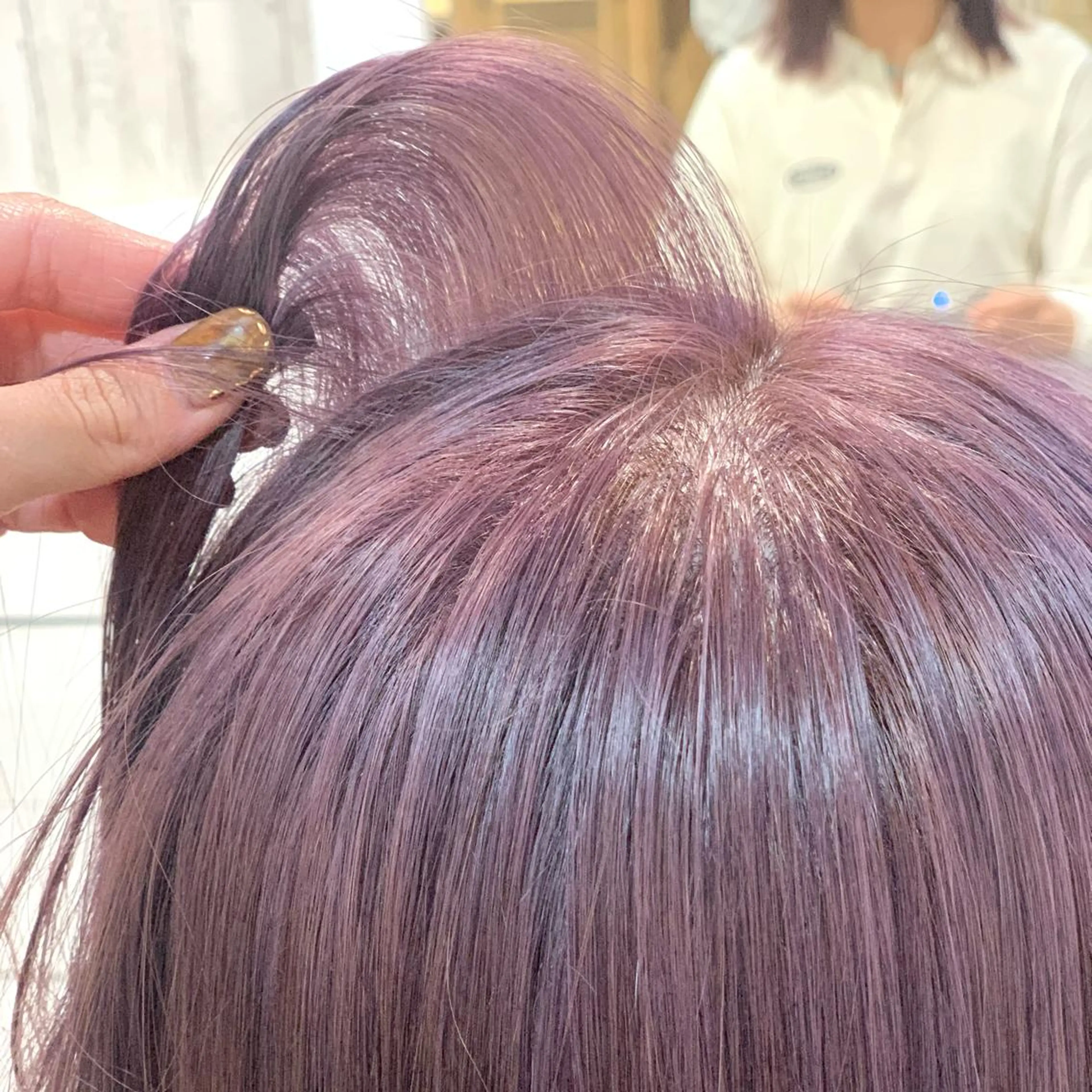 セミロング カラー 初めてでも失敗しない 透明感カラー　Miiのヘアスタイル