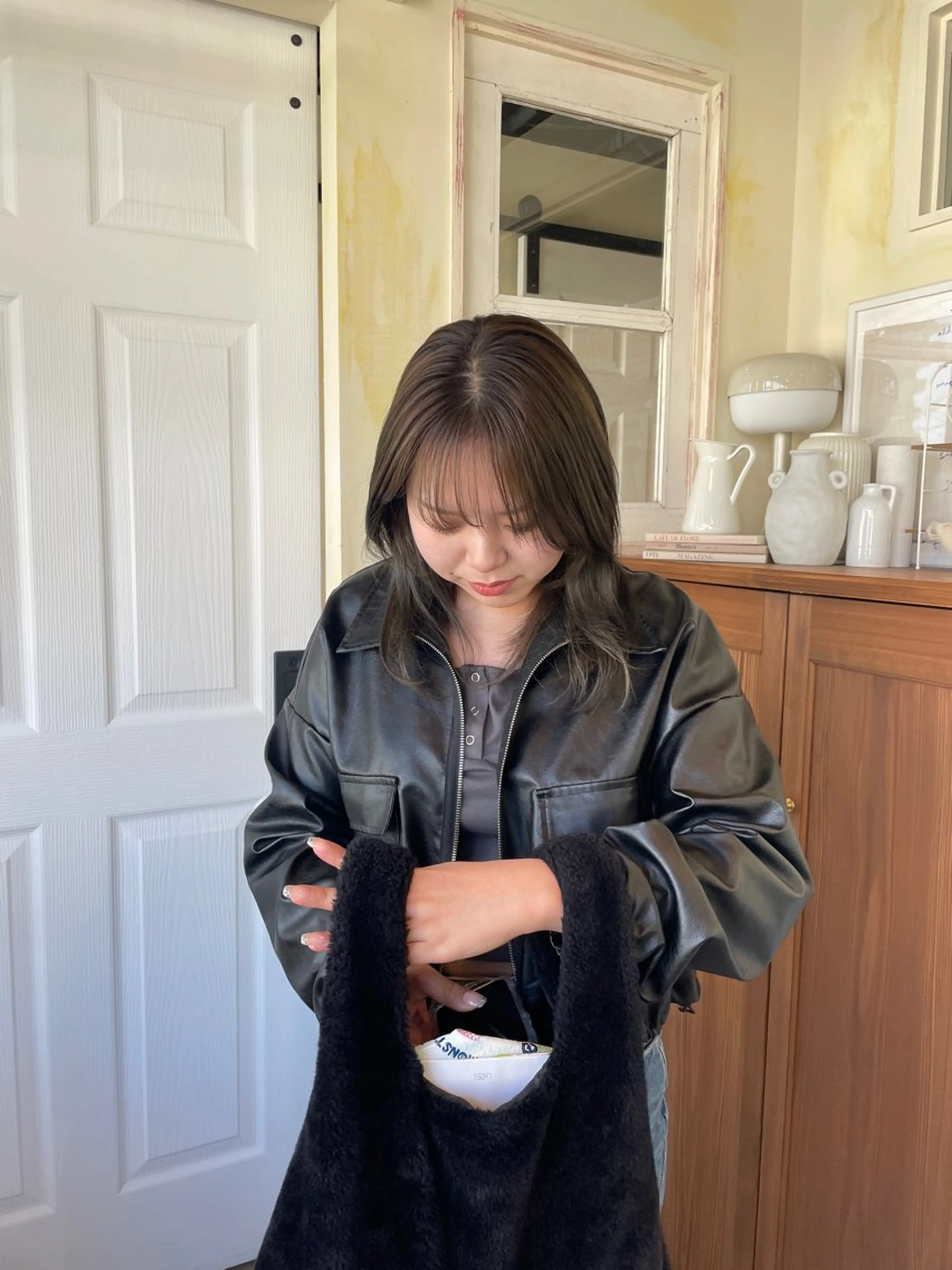 ミディアム カラー 🍋透け感カラー🍃 オリーブ🍐Kahoのヘアスタイル