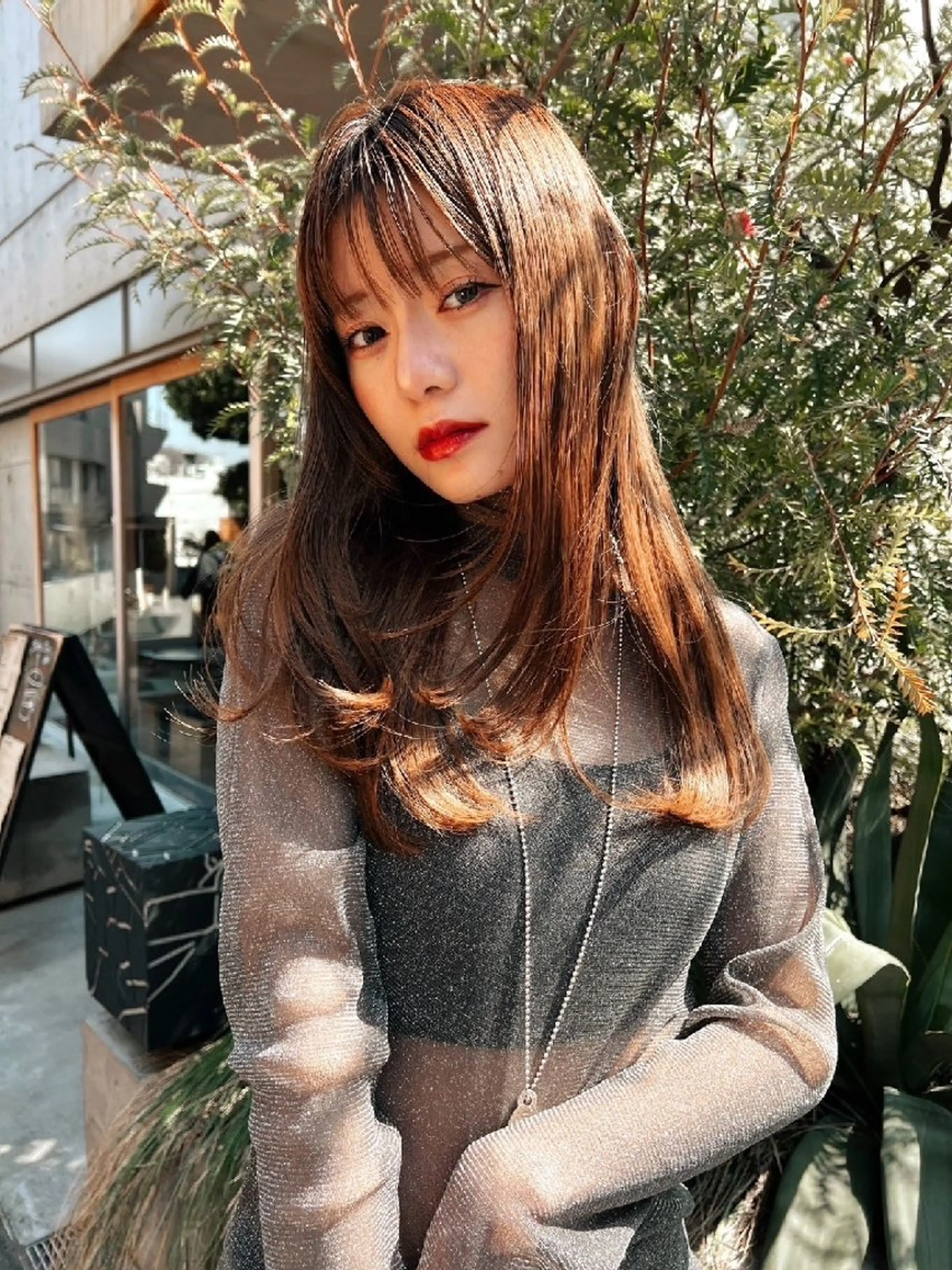 セミロング カラー 【毛流れヘア】 人気No.1/ユウキのヘアスタイル